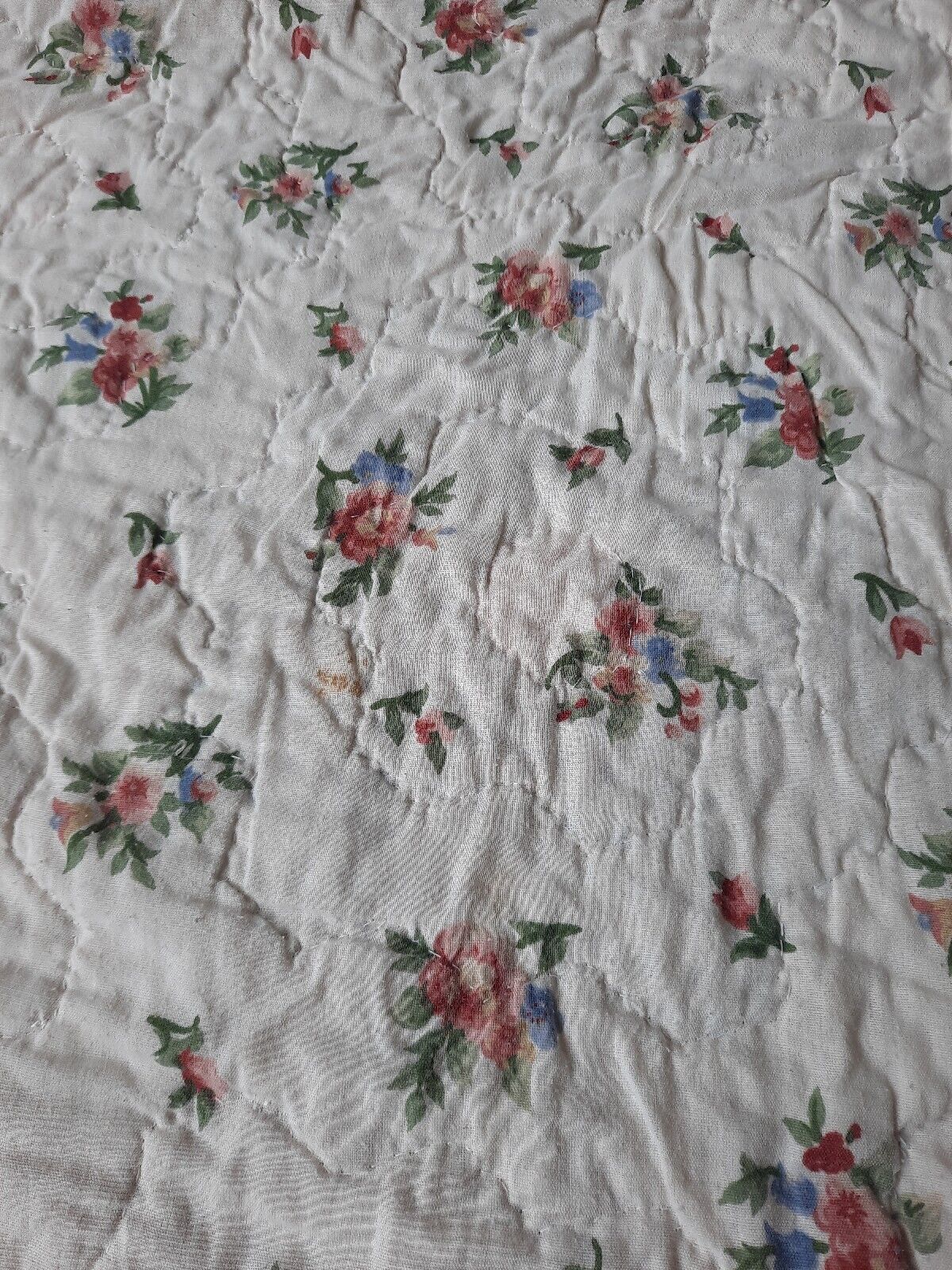 Vintage handmade 50p Patchwork blanket bed Throw Grandma's Sofa hexagon Double!!