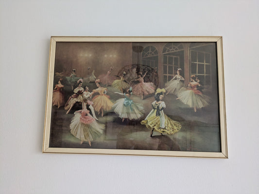 Carlotta Edwards Vilia Vintage 1950s Retro Ballet Stage Ballerina Giselle Print