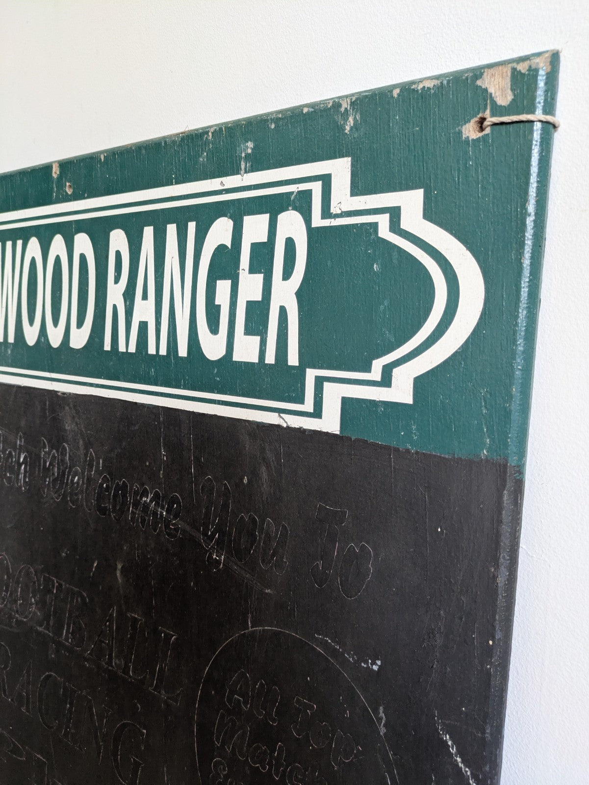 Pub Advertising Chalkboard Sherwood Ranger Club Reclaimed Noticeboard Football