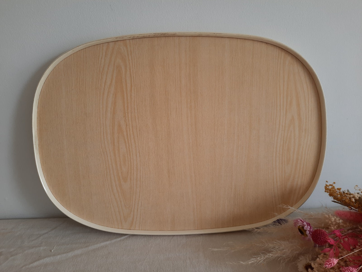 Vintage melamine retro Floral Serving Tray dinner lap tea prop original Daisy