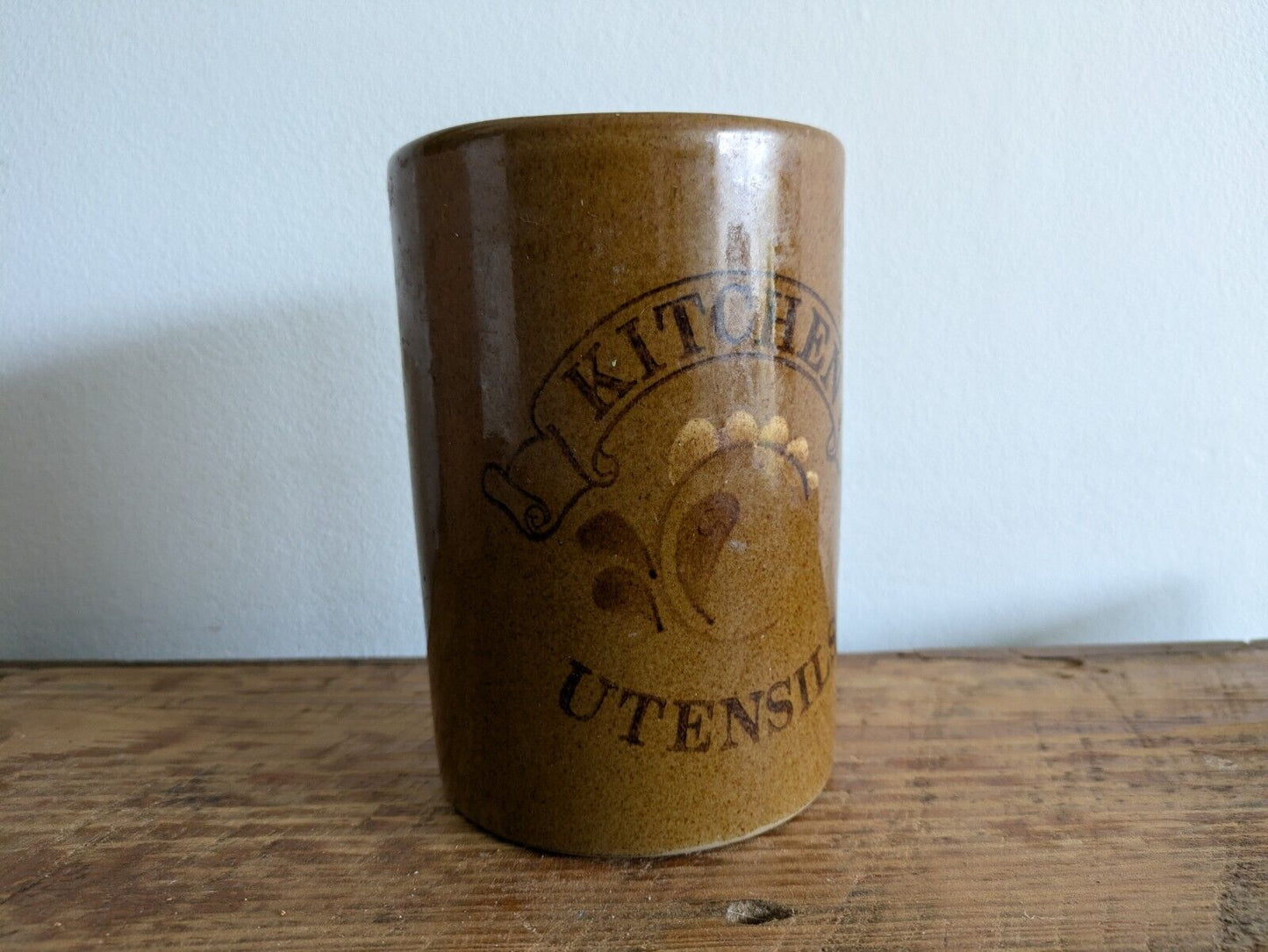 VTG stonewear kitchen utensils jar pot pearsons of chesterfield rustic 1970s Vgc