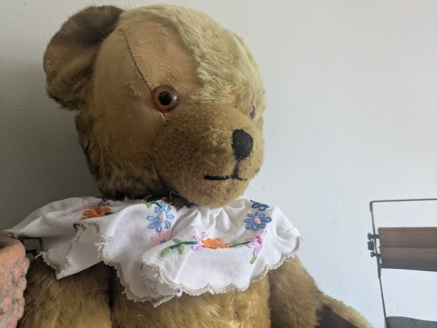 XL Vintage Antique Mohair Teddy Bear Working Growler Bell Tilt Toy Jointed Rare