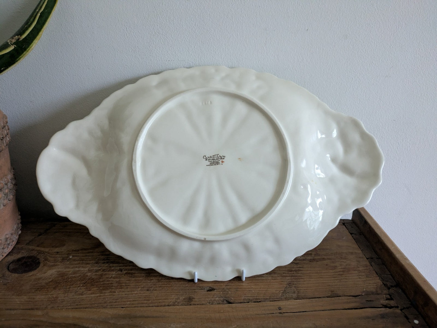 Vintage Carlton Ware Platter Lobster on Lettuce Hand Painted England Large Vgc 