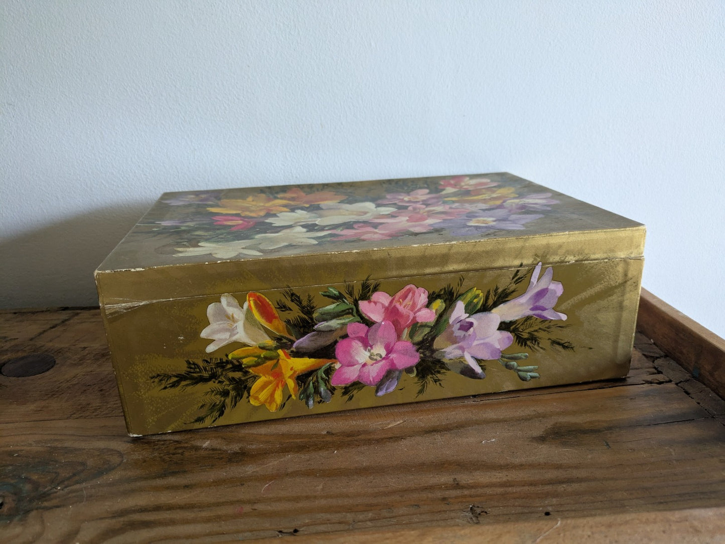 Vintage Chocolate Box Drawers To Store Jewelery Sewing Buttons Craft Cardboard.