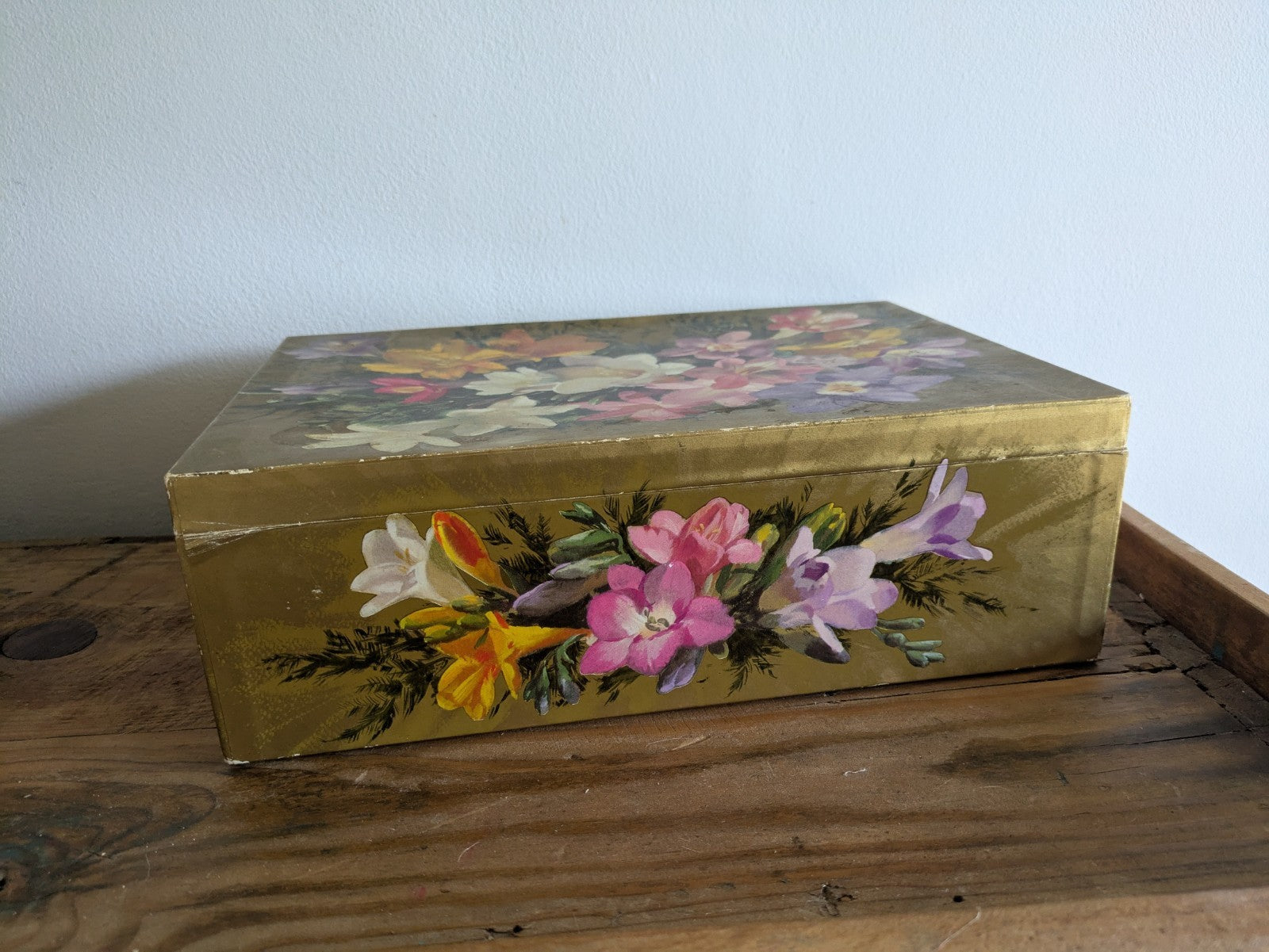 Vintage Chocolate Box Drawers To Store Jewelery Sewing Buttons Craft Cardboard.