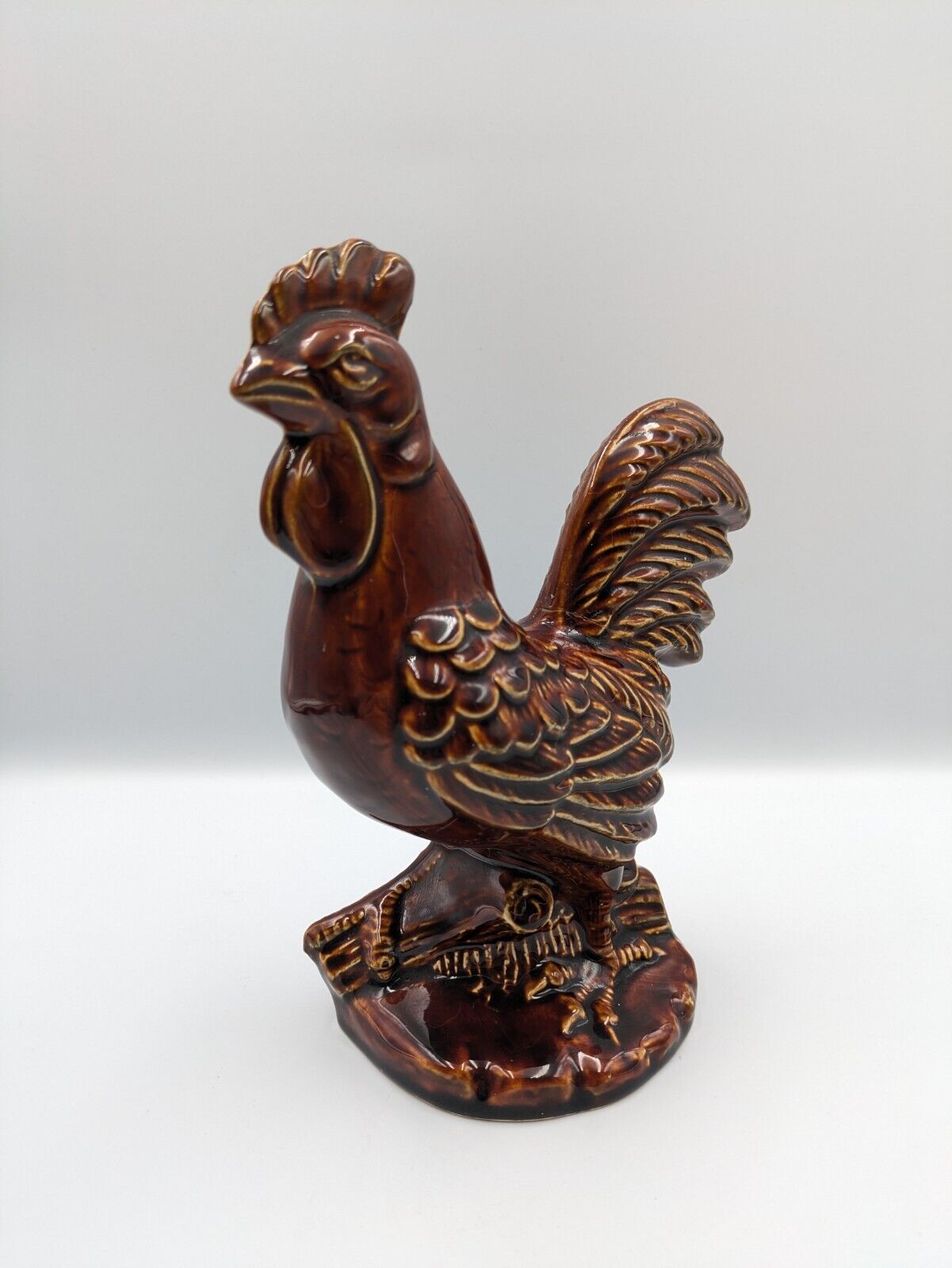 Dartmouth England Ceramic Pottery Vintage retro Brown Chicken Cockerel Rooster