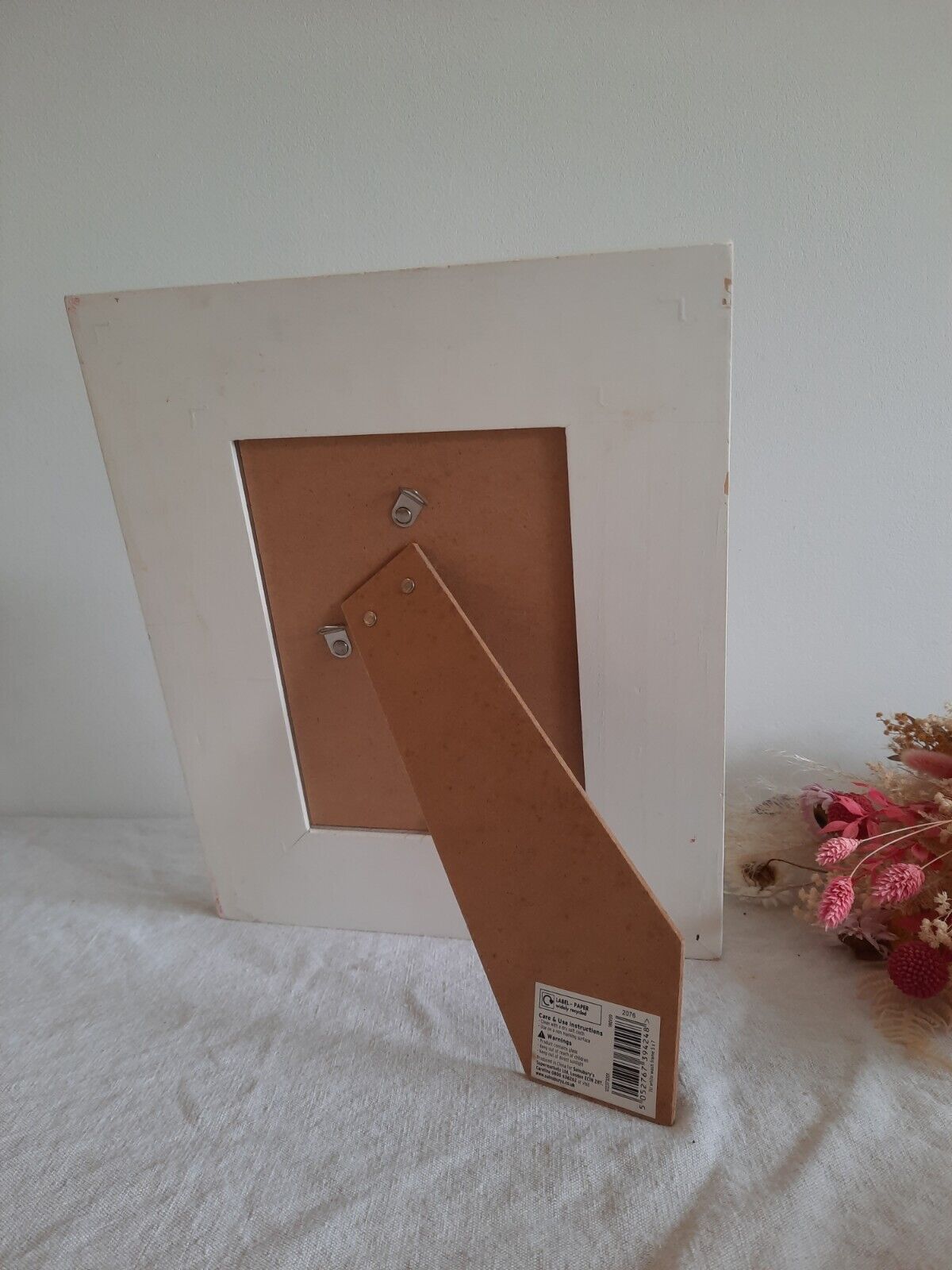 Floral picture Frame Wallpaper Sample gift framed Rare French Vtg Original Pink