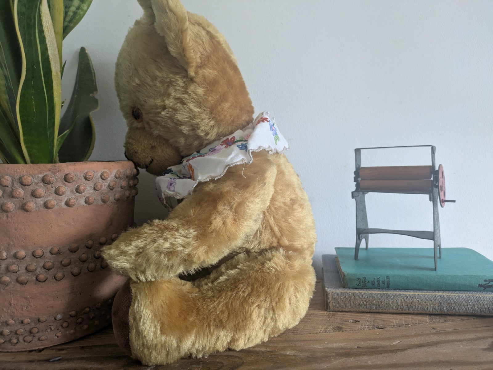 XL Vintage Antique Mohair Teddy Bear Working Growler Bell Tilt Toy Jointed Rare