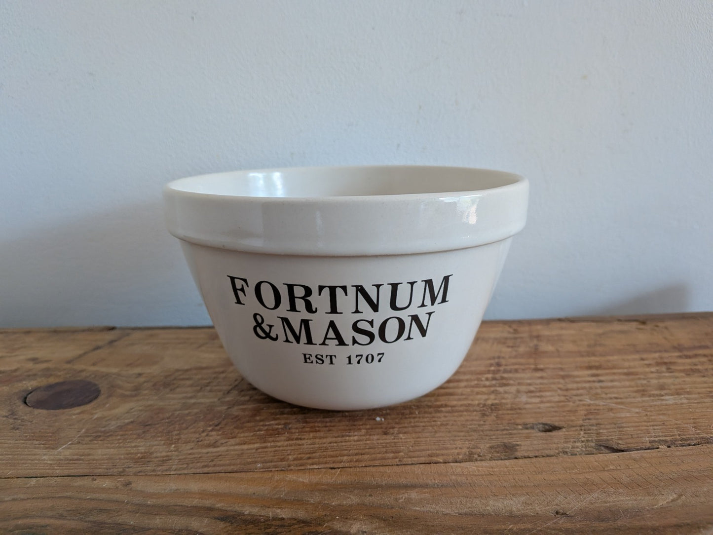 FORTNUM AND MASON Small Figgy Pudding Basin Mixing Baking Vtg Style Vgc Stonewar
