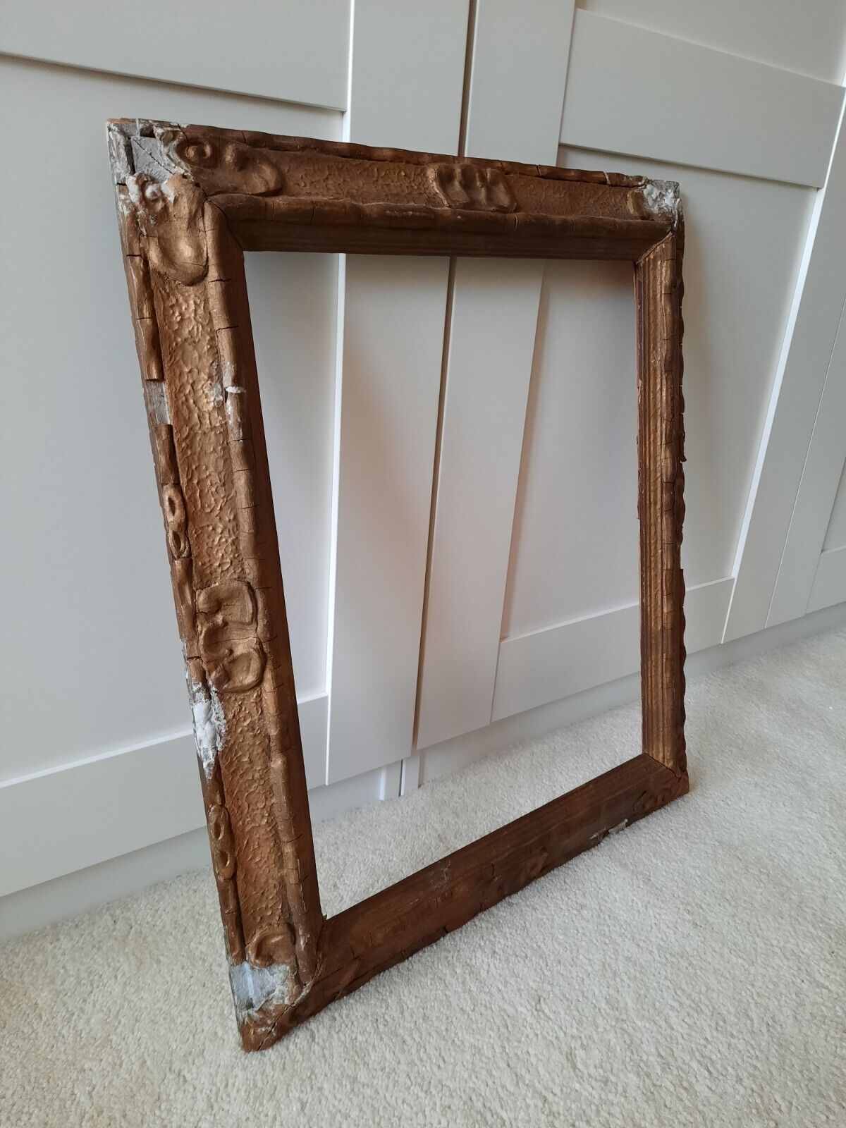 Gesso gold Shabby chic gilt Picture Frame wooden antique wedding decor detailed!