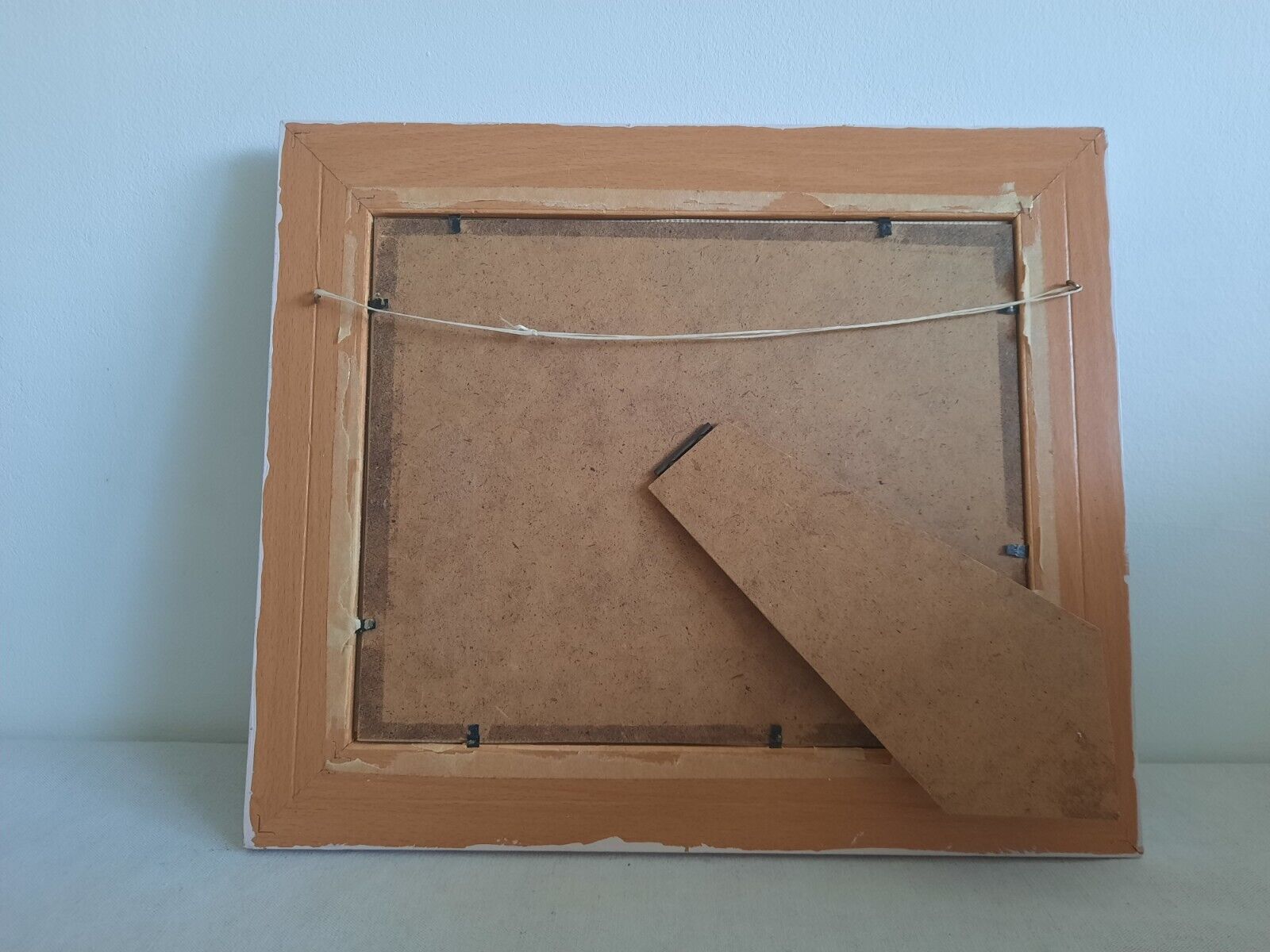 Retro picture Frame Wallpaper Sample gift framed Pink 60s 70s Vtg Floral Decor!