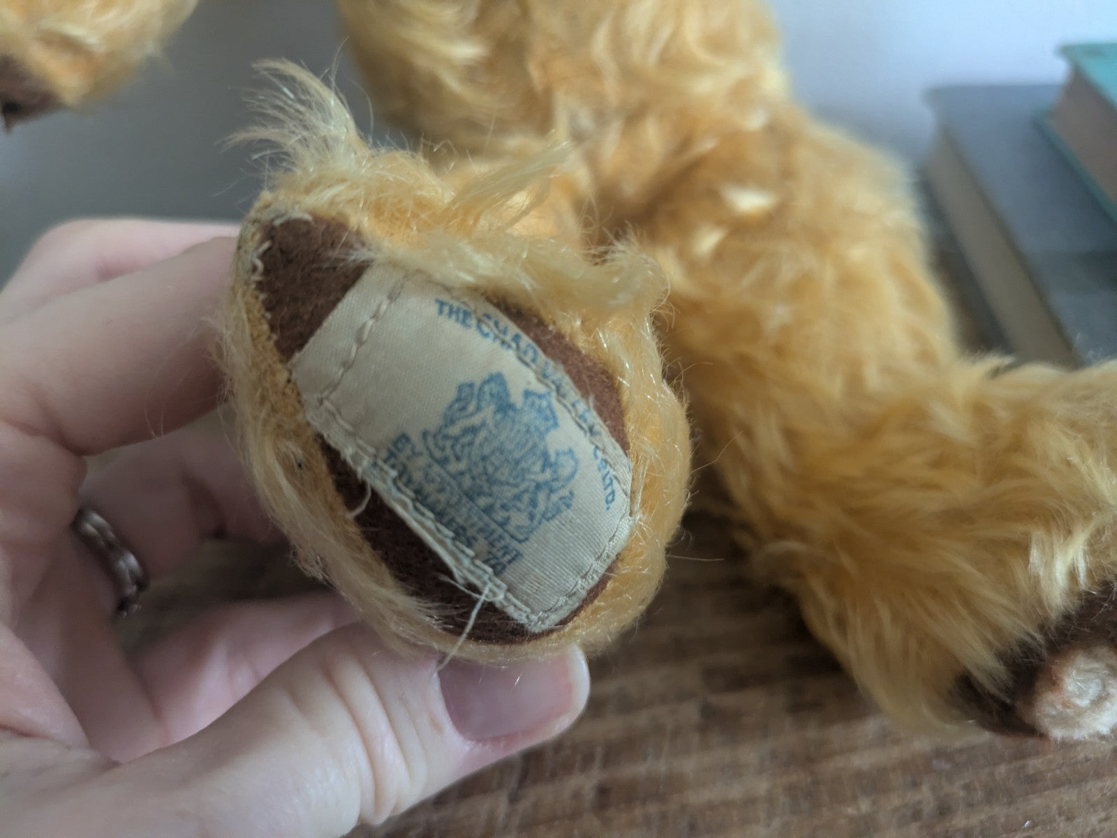 Antique Vintage 1930s Chad Valley English Golden Mohair Teddy Bear 30cm Tlc Old