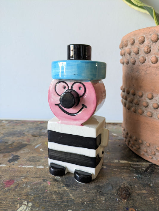 Vintage Bertie Bassett Piggy Bank Rare Ceramic Retro Licorice Alsorts One Off