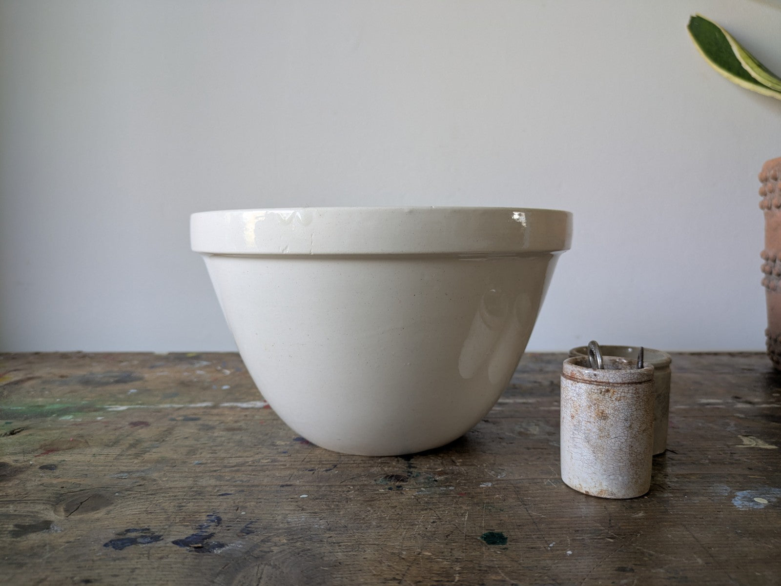 Antique Ironstone Pudding Bowl Kitchenalia Farmhouse Kitchen Pudding VTG Mixing