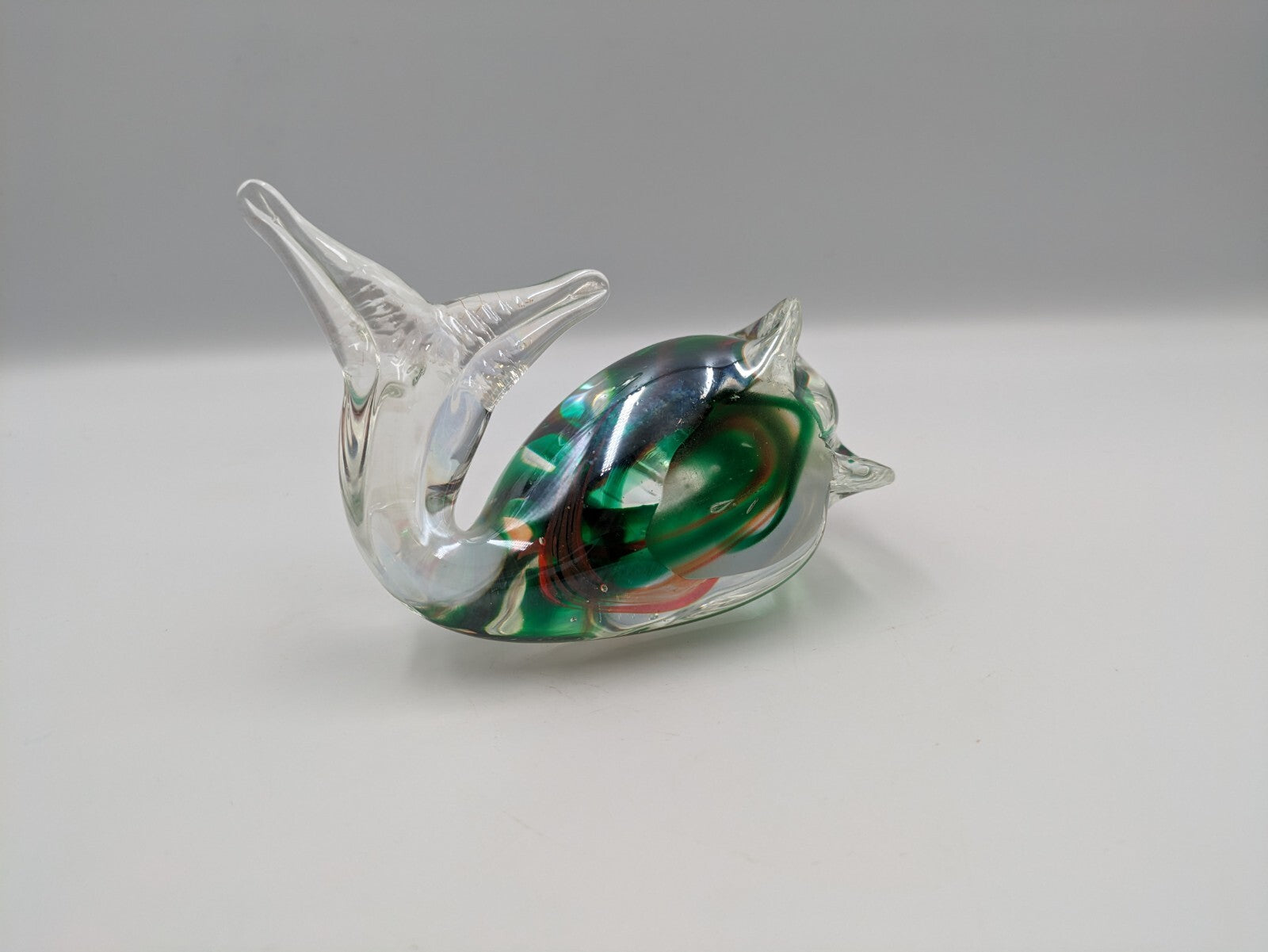 Murano Multi Colour Iridescent Art Glass Seal Paperweight Seal figure ornament