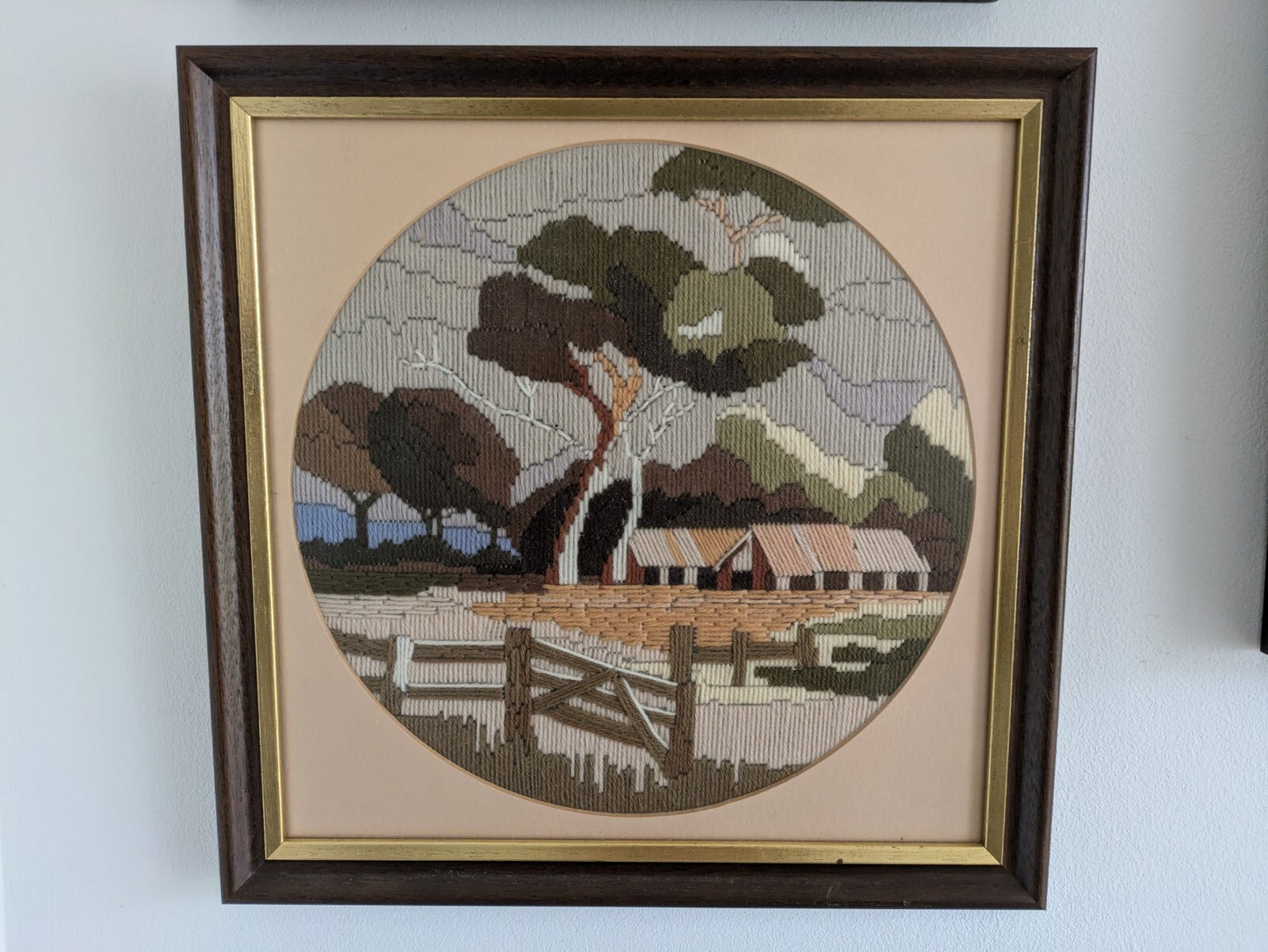 Australian Outback 1987 D Palmer Embroidery Long Stitch Tapestry Picture Boho!!