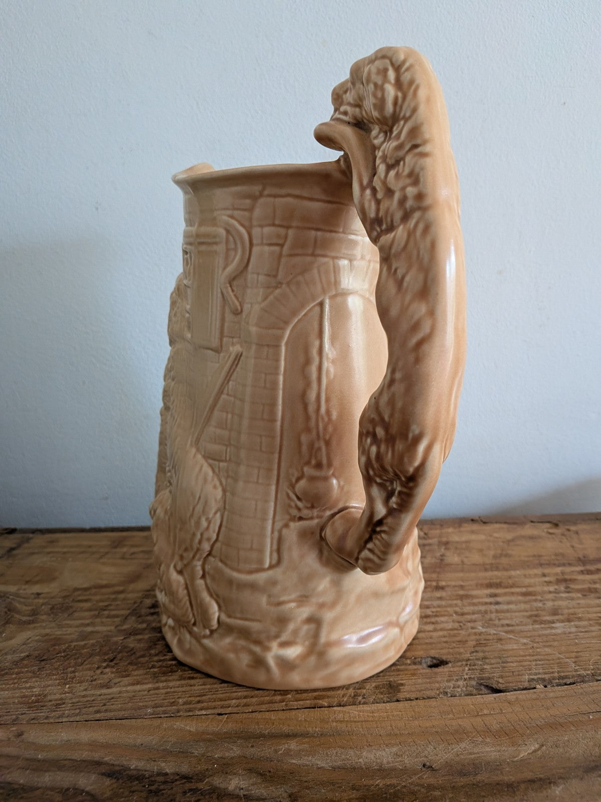 Vintage Burleigh Ware "Old Feeding Time" Water Jug. Large  c.1930's Vgc Prop Old