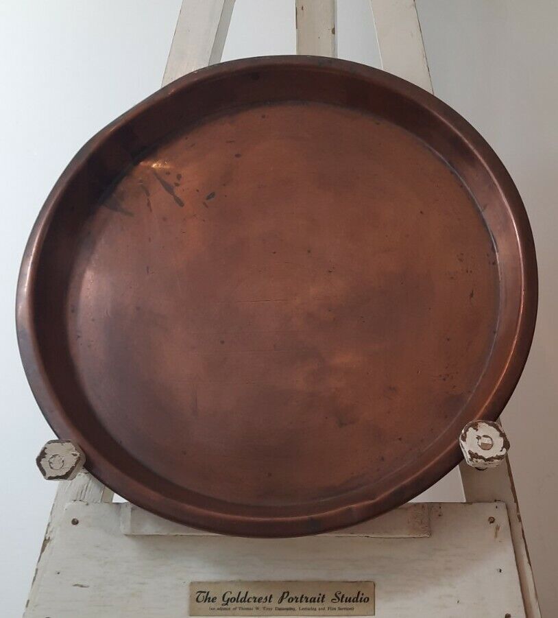 Antique Copper Teachers Highland Cream Whisky Pub Tray Distillers Collectors 