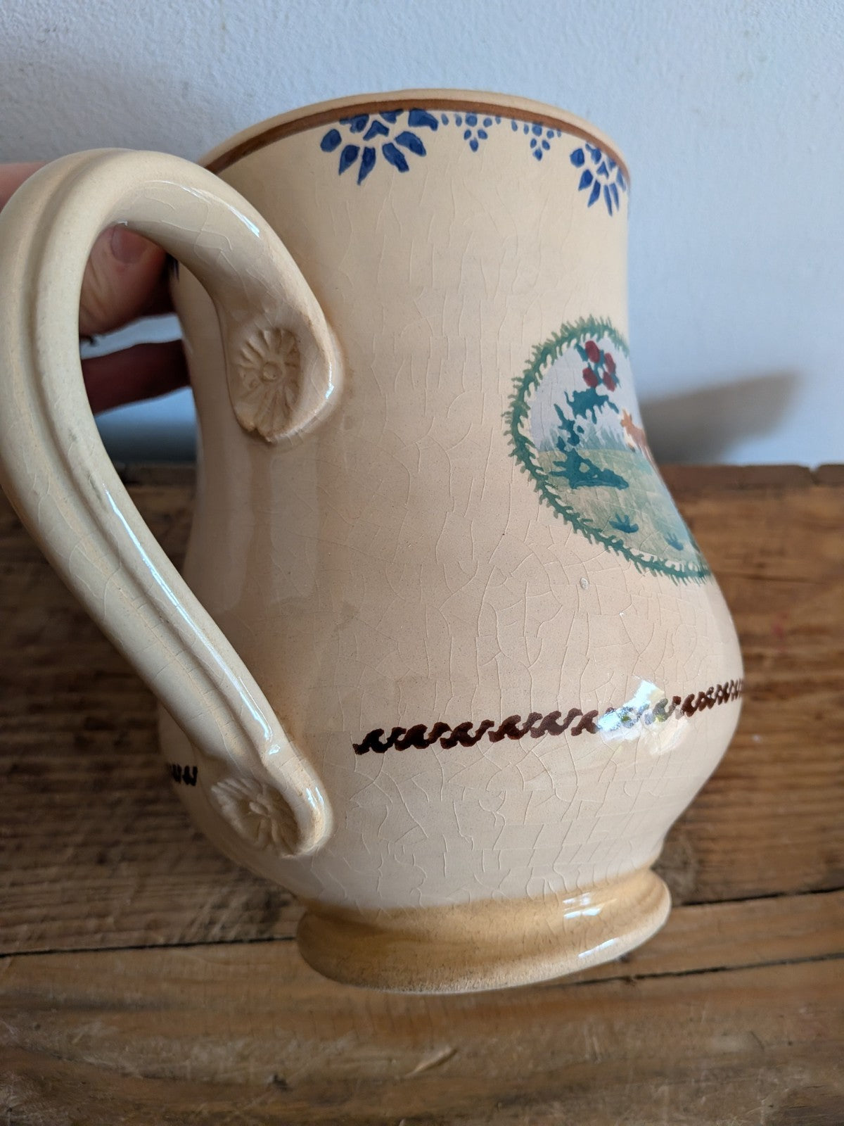 Nicholas Mosse Pottery Medium Pitcher Cow Made in Ireland RARE Vtg Farmhouse Vgc