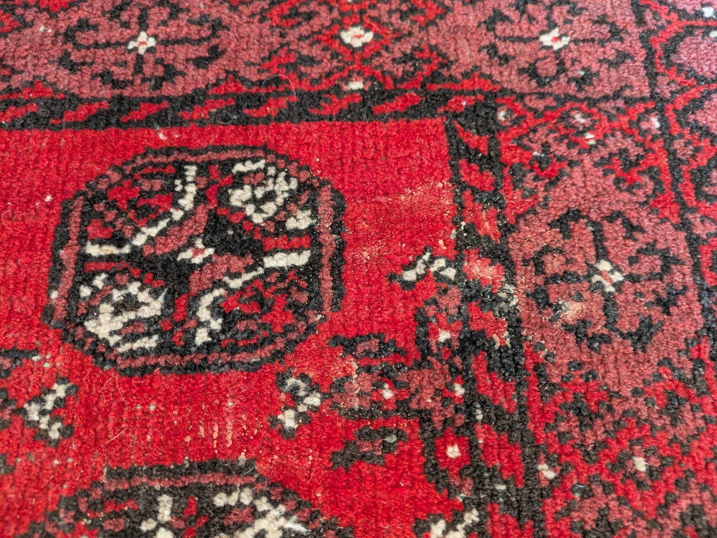Vintage Oriental Turkish Wool Rug Red Tones 52cm x 64cm Eastern Kayam Carpet 