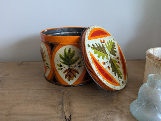 Mackintosh Quality Street Vintage Tin Cream & Orange Collectable Retro Empty VGC