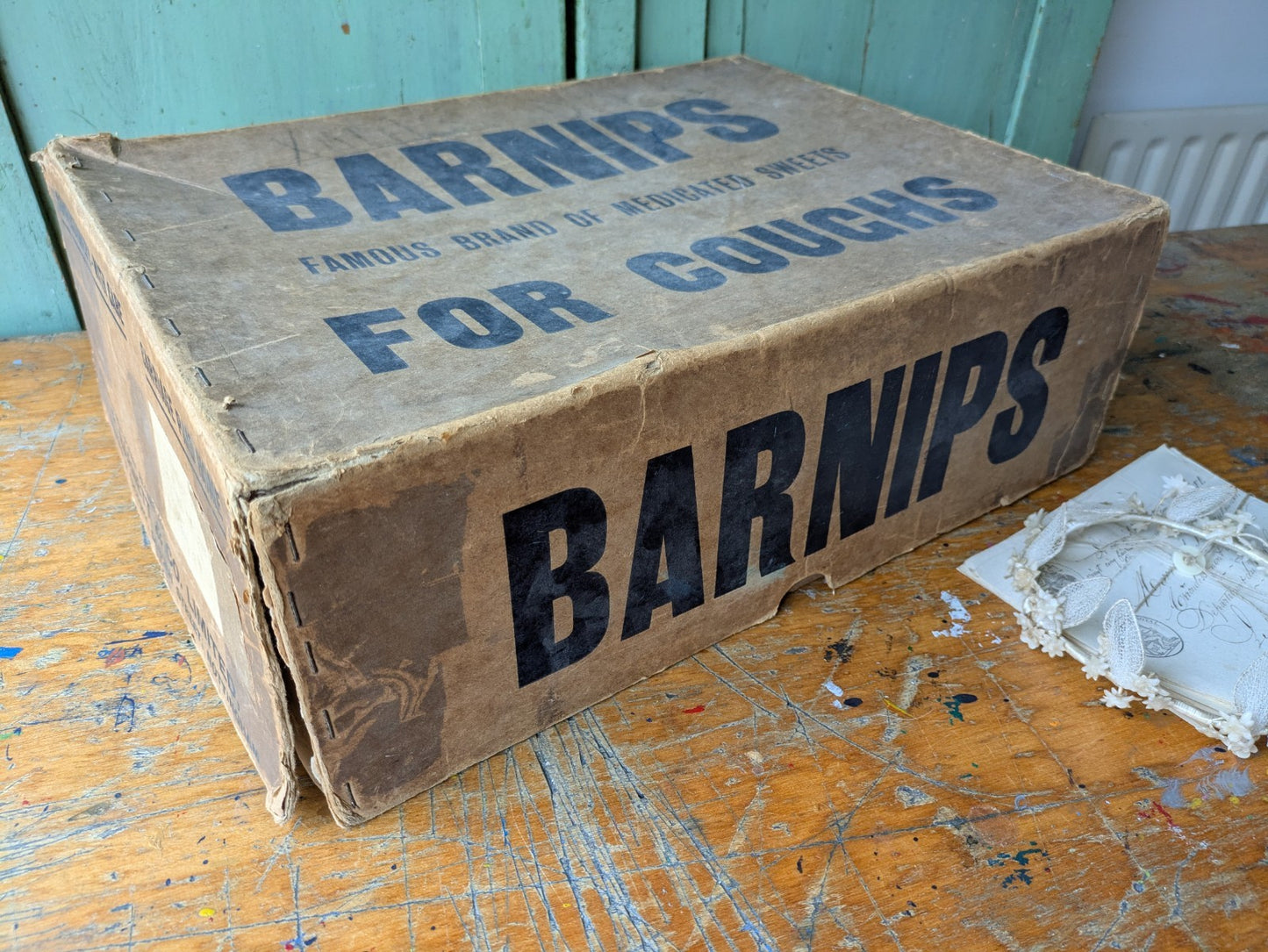 Barnips Box Vintage Packaging Chemist Shop Cough Medicine Advertising Prop Rare