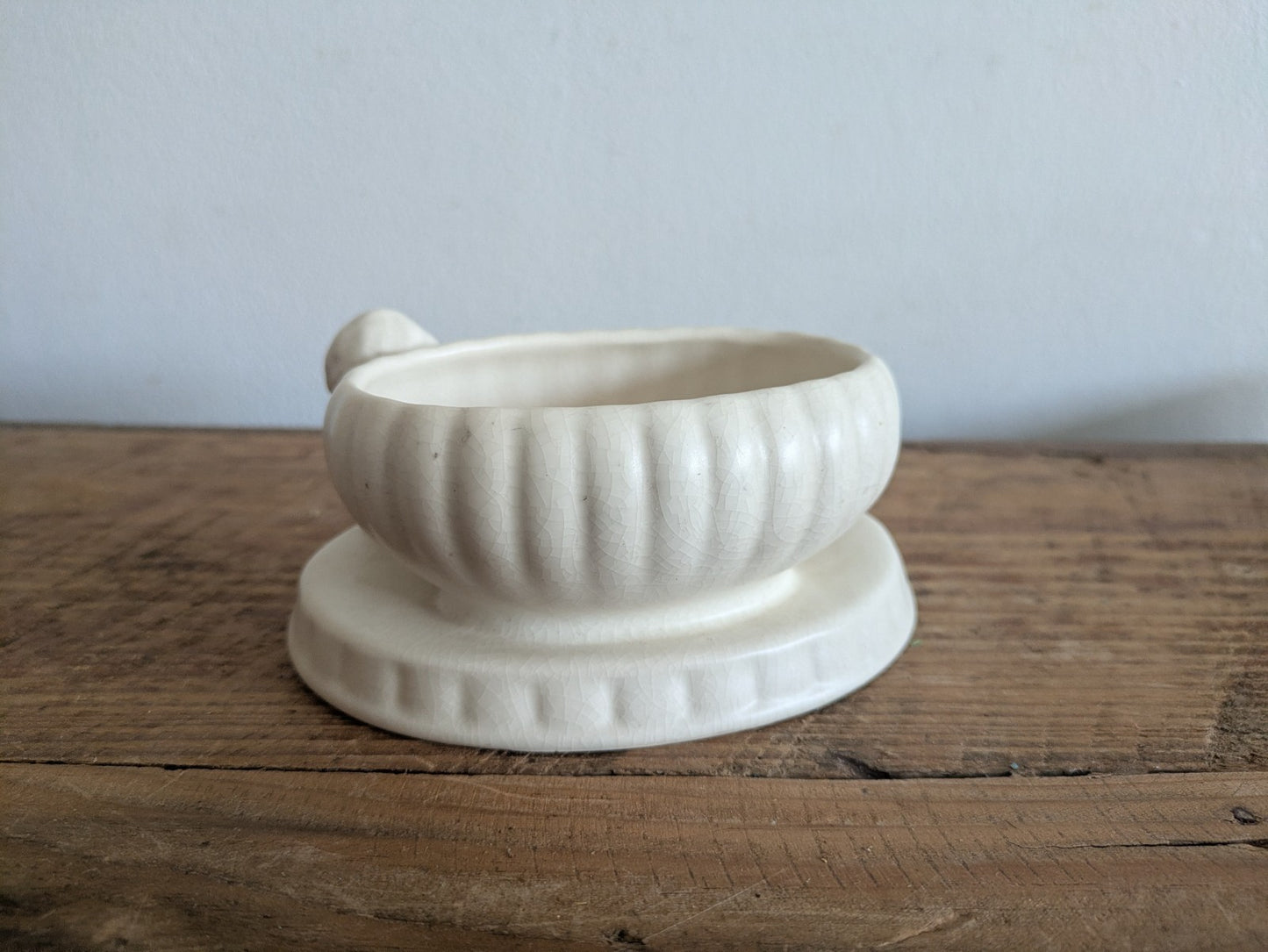 Vintage Sylvac Moselle Cherub Putti Posy Vase Miniature Planter White Mantle Vgc