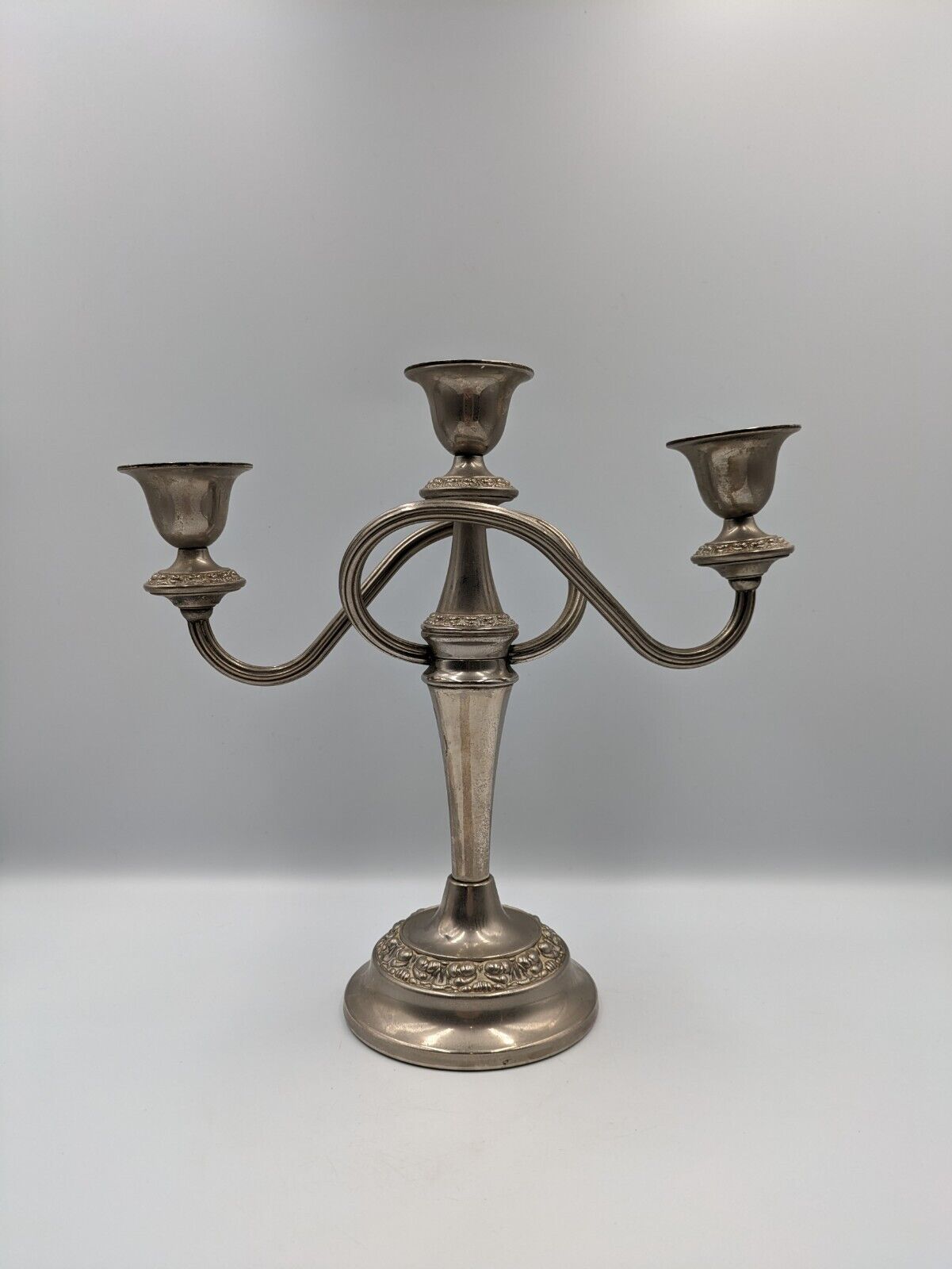 Vintage 3 Branch Ianthe Silver Plated Candelabra C34 Centrepiece Mantle Prop Vgc