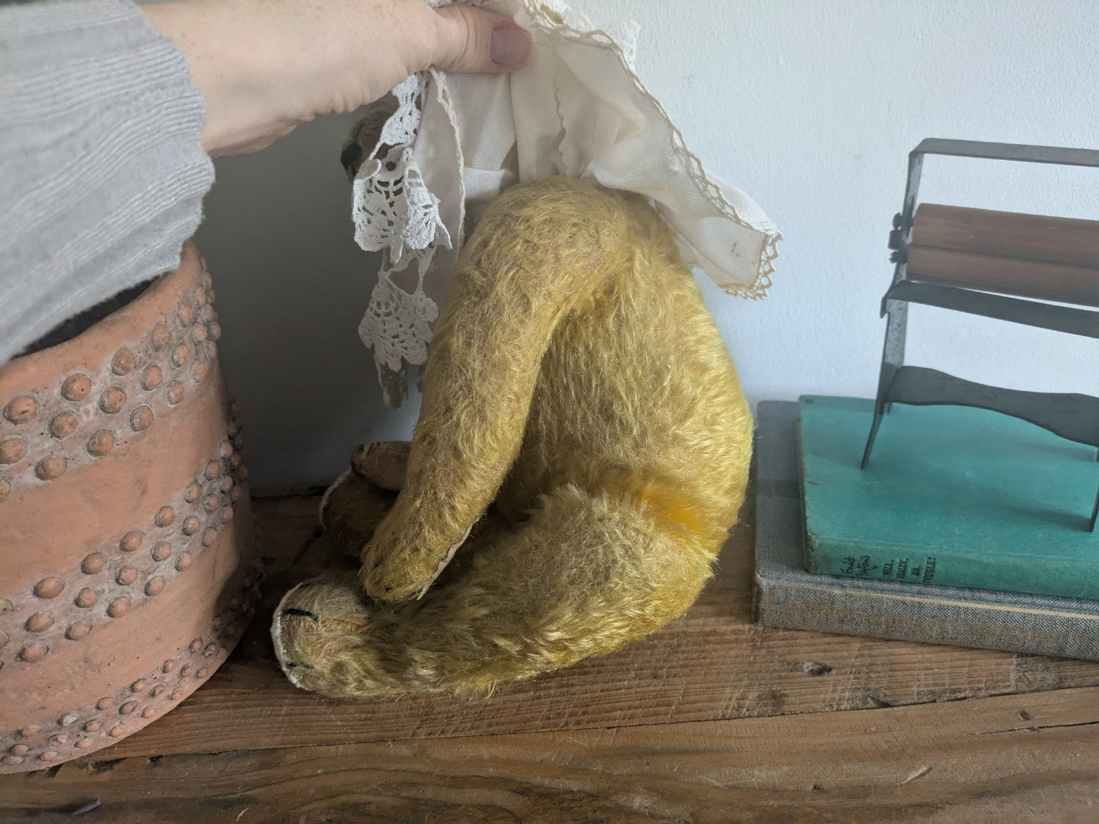 Antique Old Vintage Mohair Germany Bear 1930s Growler 40cmH Toy Teddy Bear Prop