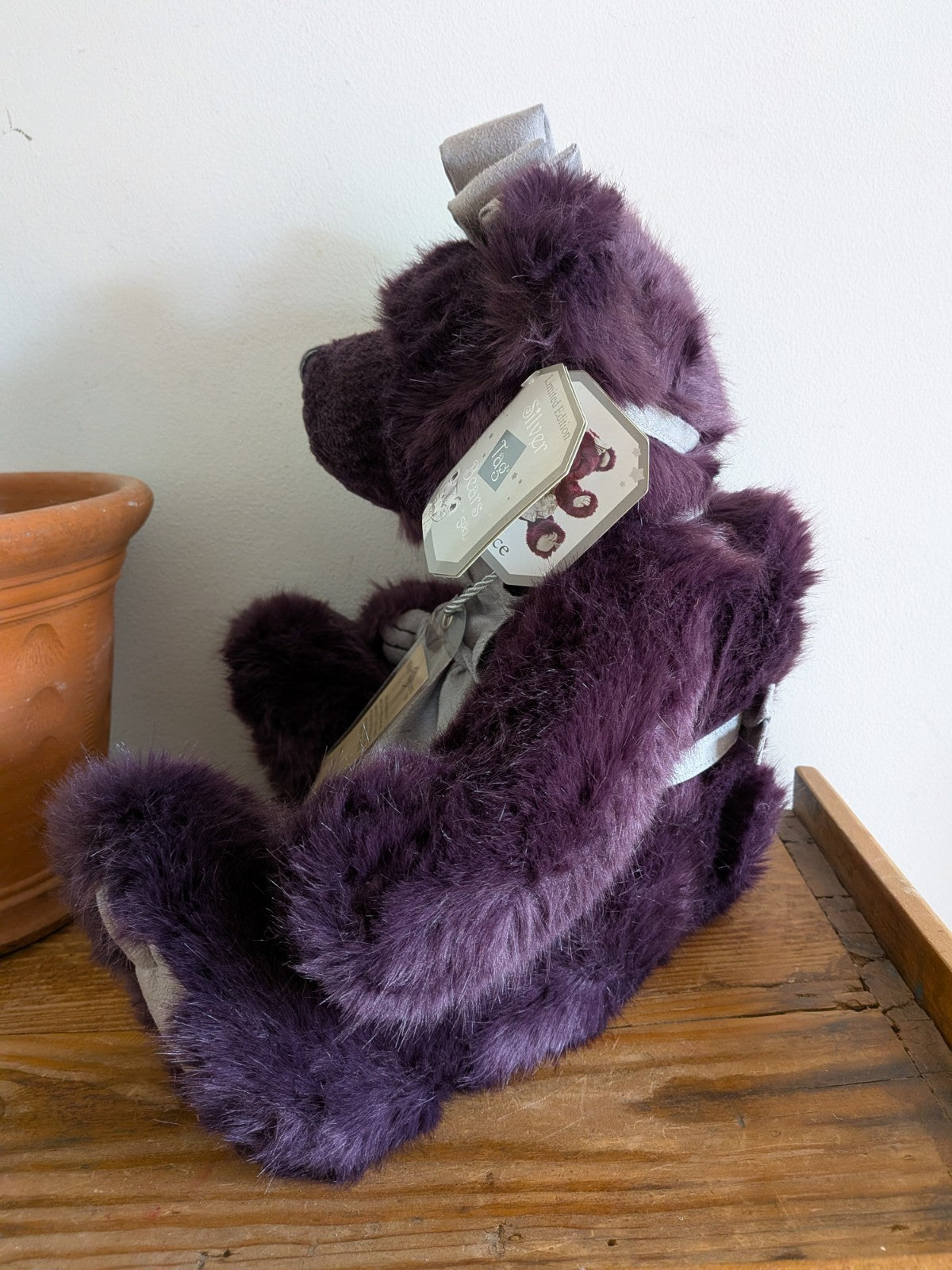 Alice Bear Limited Edition Silver Tag Bears By Suki Vgc Purple Large Collectors