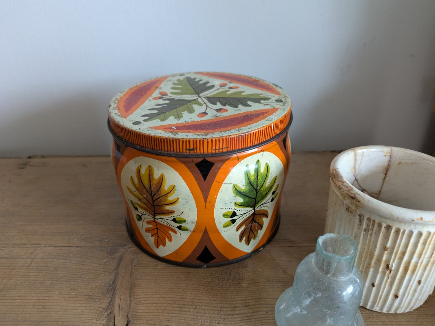 Mackintosh Quality Street Vintage Tin Cream & Orange Collectable Retro Empty VGC