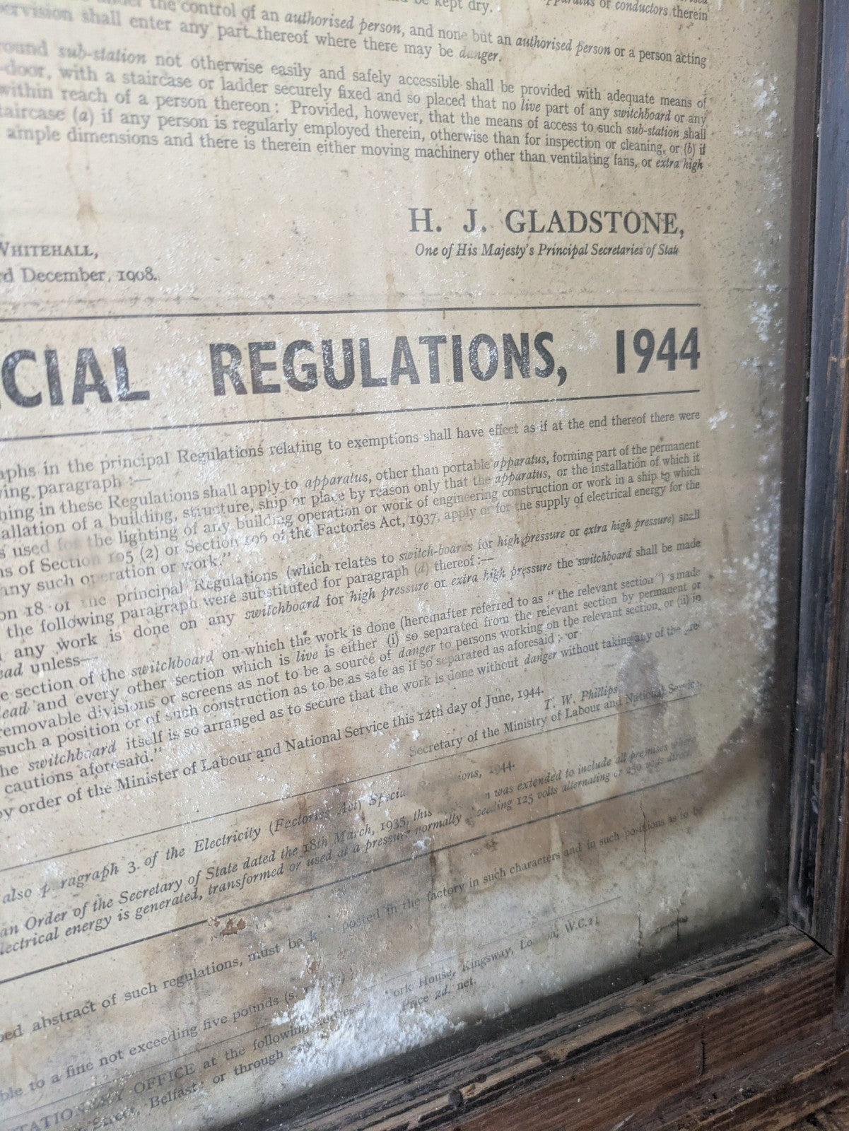 Vtg 1908 & 1944 Electricity Factories ACT Industrial Framed Railway Display Case
