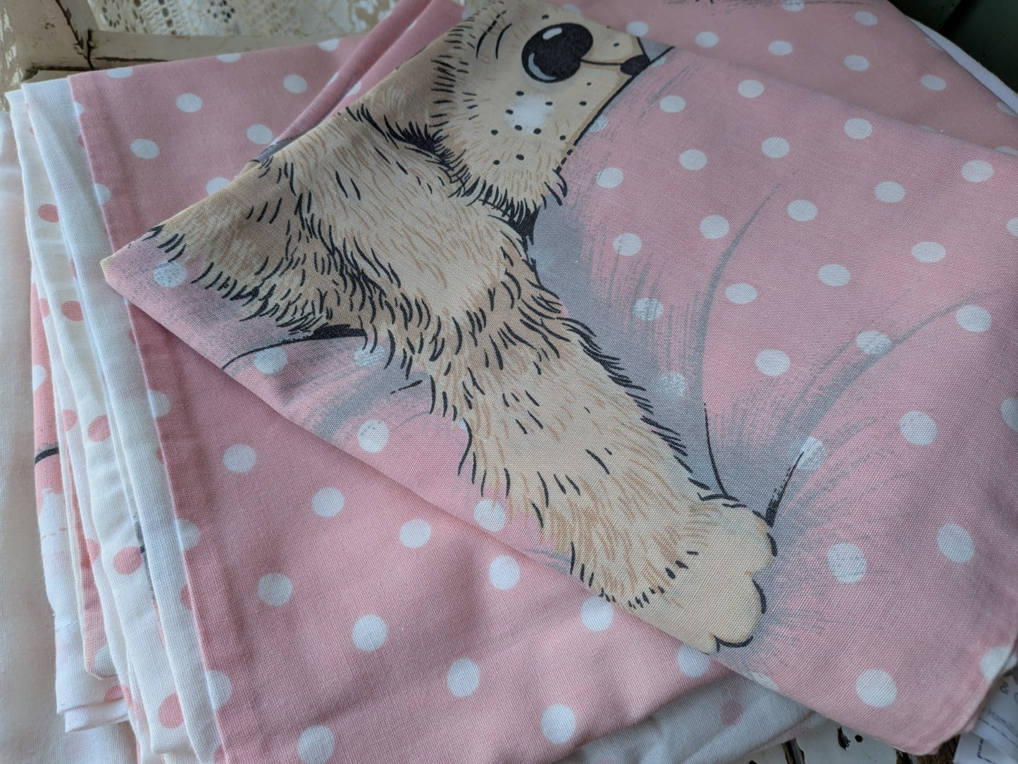 Snatch Dog Duvet Cover Pillowcase Vintage 90s Sue Hall Spots Fabric Set Sheet