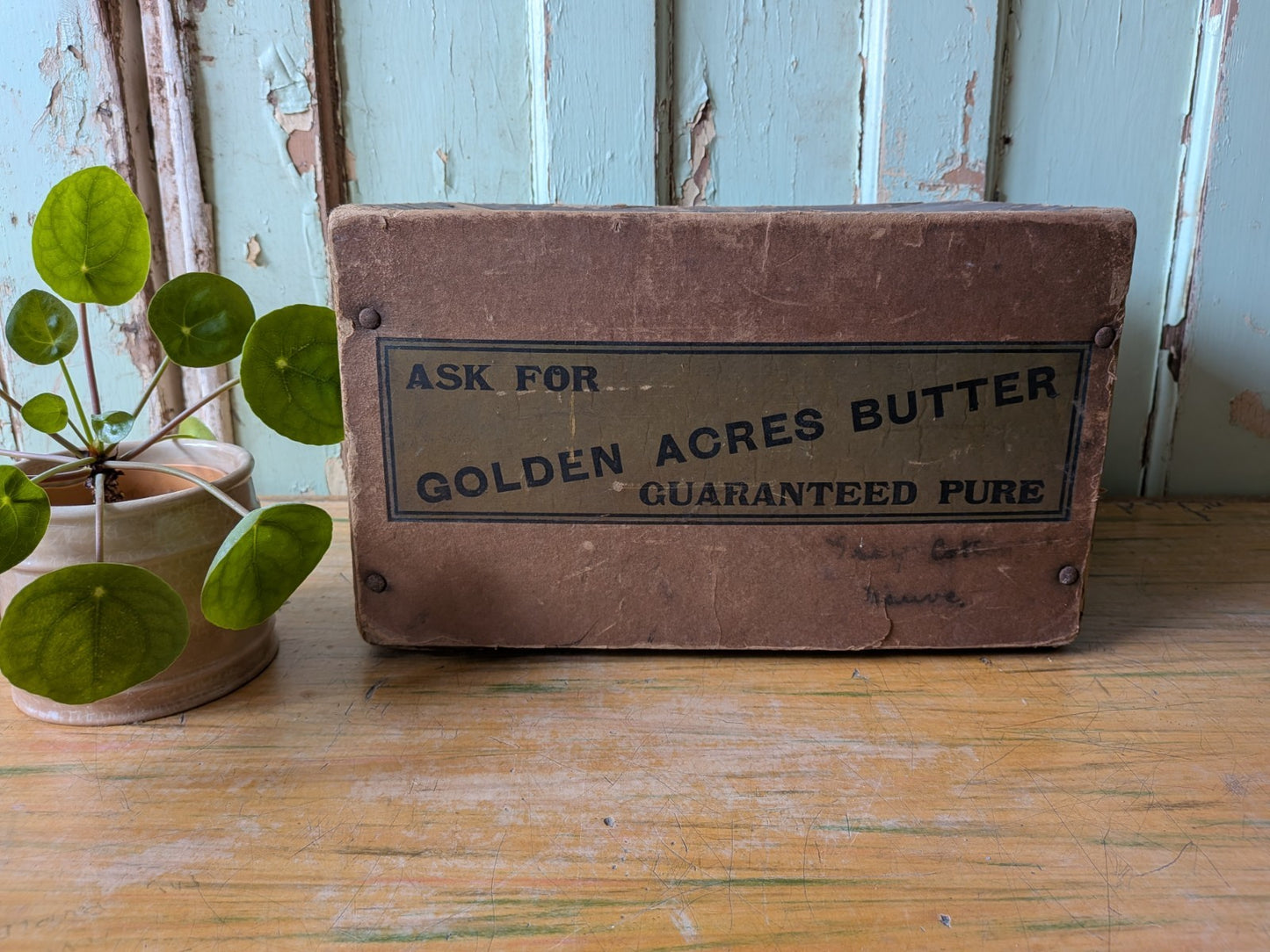 Dominion Dairy Co Ltd pre 1935 Golden Acres Butter Box Vintage Butter Box Advert