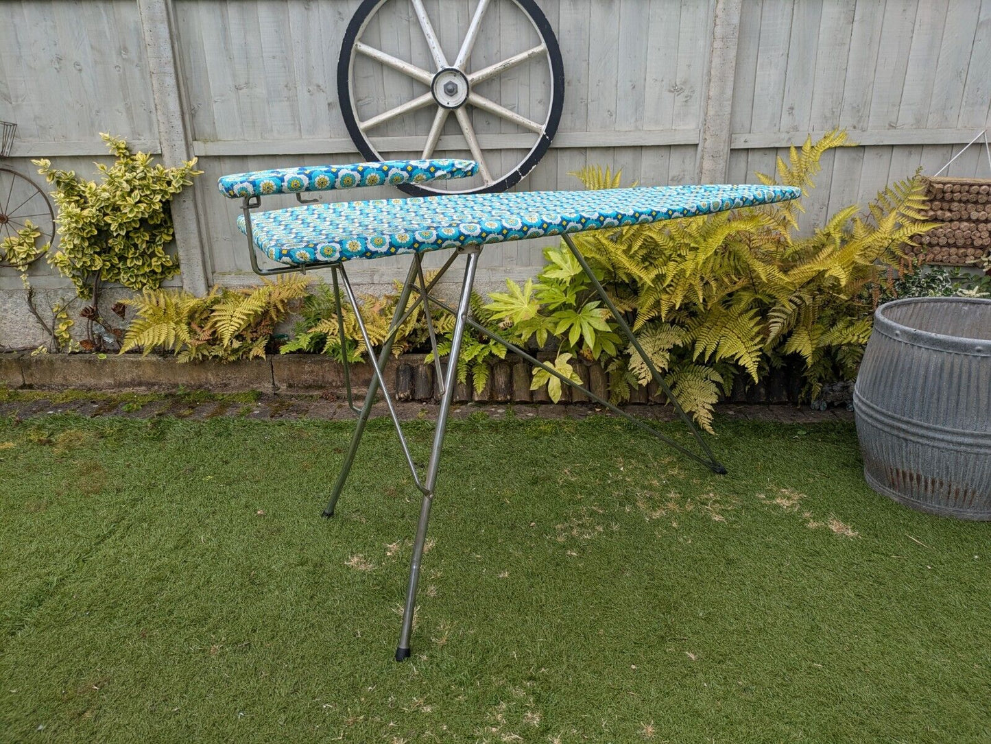 Rare 1950s French Libellule Vintage Ironing Board with Sleeve Retro Atomic Prop 