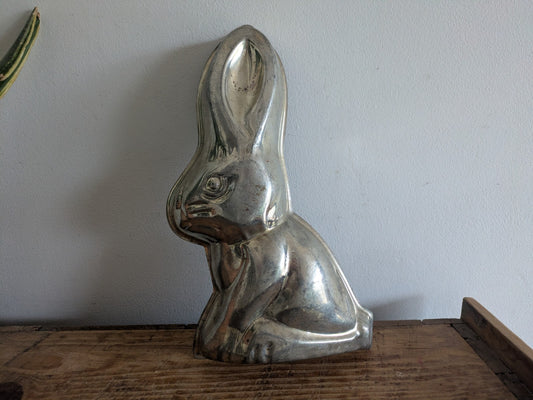 Vintage Metal Rabbit Mould Cake Baking Prop Kitchen Decor Bunny 33cm Jelly Choco