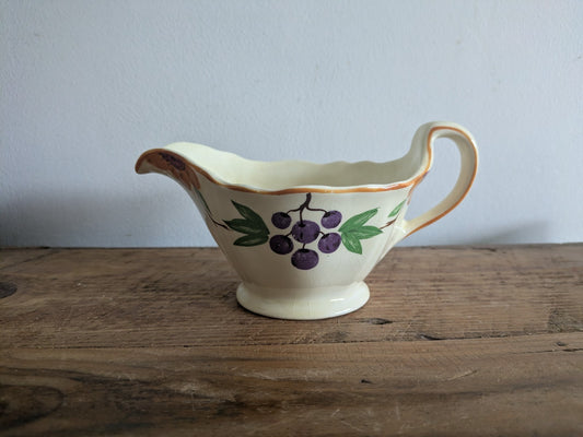 Vtg 1930s Crownford Dorothy Dale Gravy Jug Decorated with Flowers and Berries