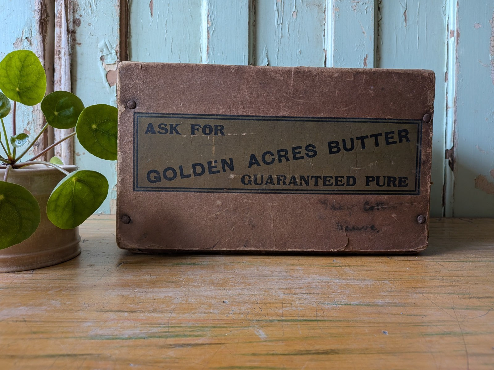Dominion Dairy Co Ltd pre 1935 Golden Acres Butter Box Vintage Butter Box Advert