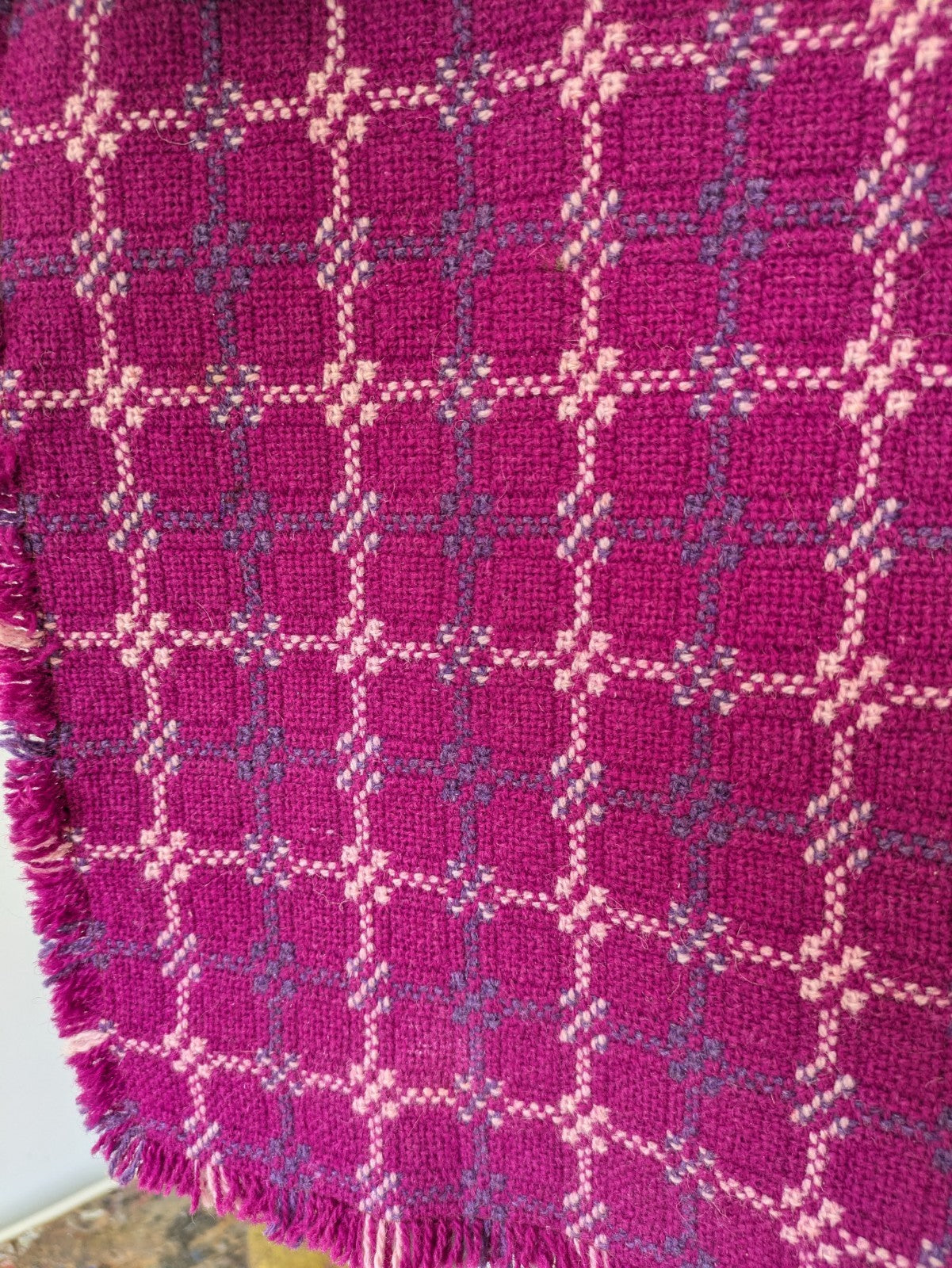 Set Of 6 Vintage Welsh Wool Tapestry Placemats Pink Retro Dinner Place Mats Vgc