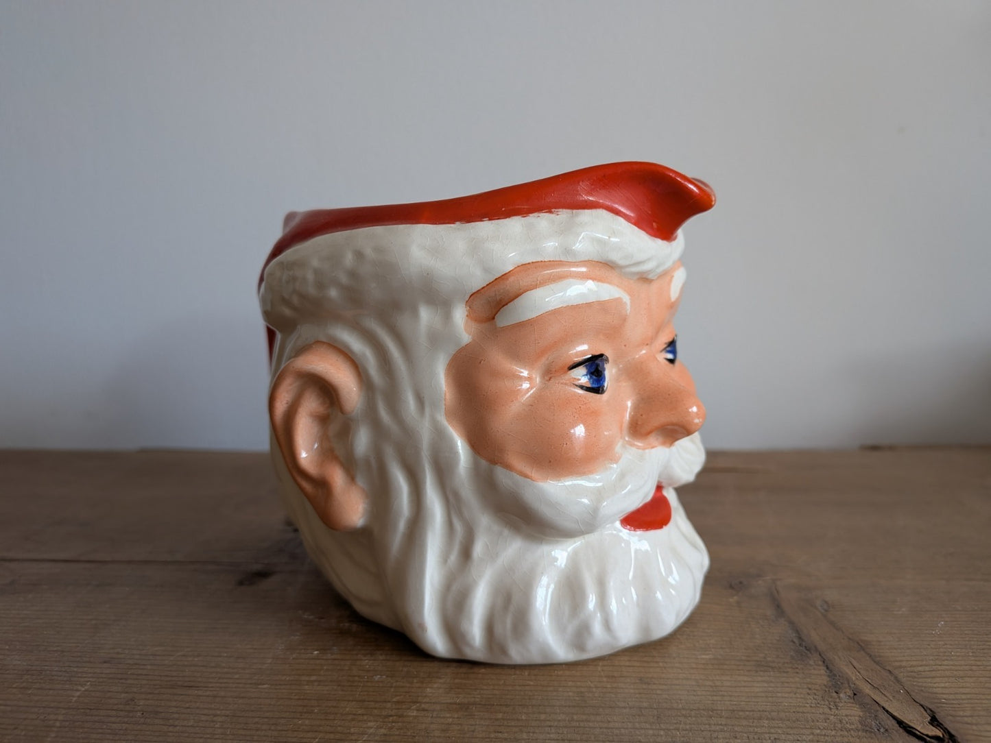 Vintage c.1950s Birds Custard Jug Father Christmas Jug Pitcher Serving Retro Old