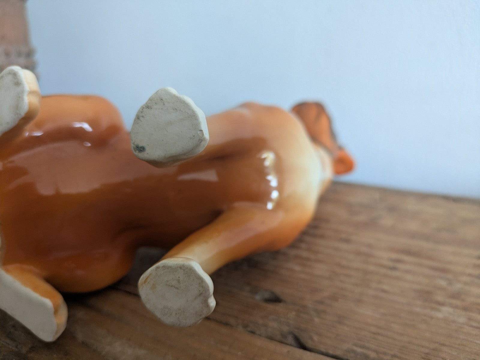 Jema Holland? Ceramic Boxer Dog Figurine Ornament Vintage Prop Old Original 