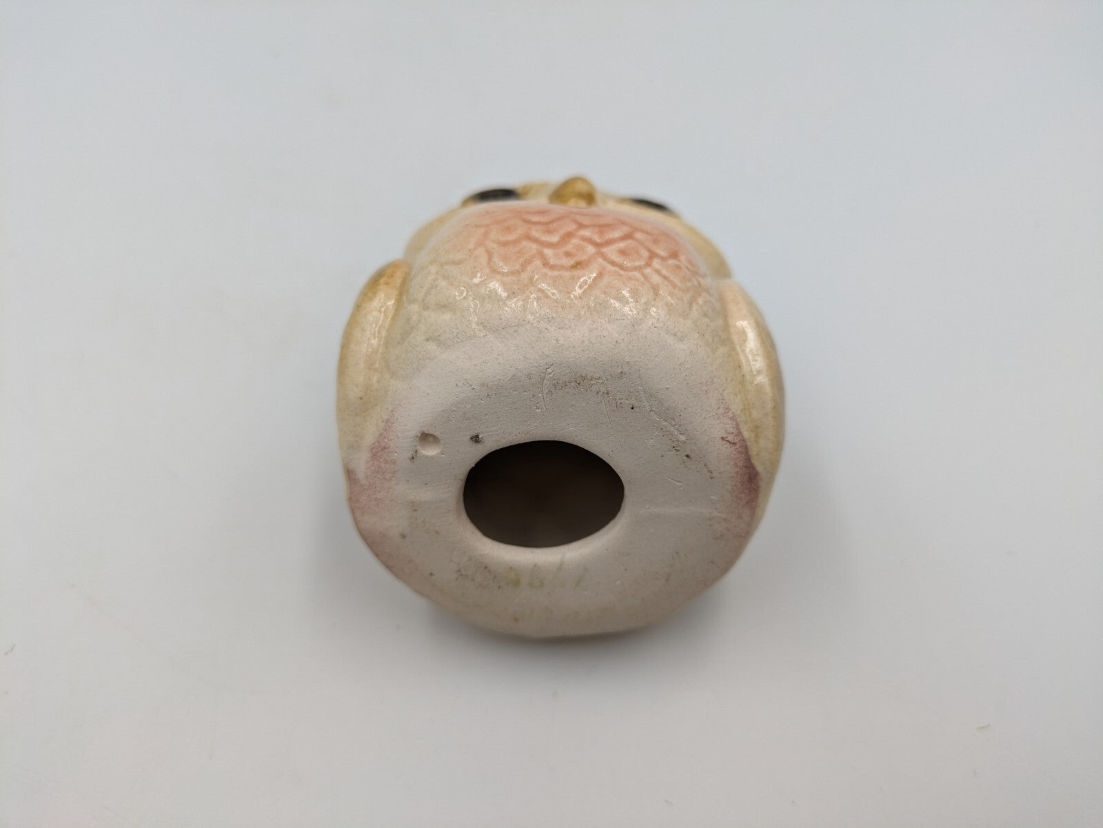 Vintage Retro Kitsch Ceramic Owl Figurine Prop Mid Century Old Original Glazed