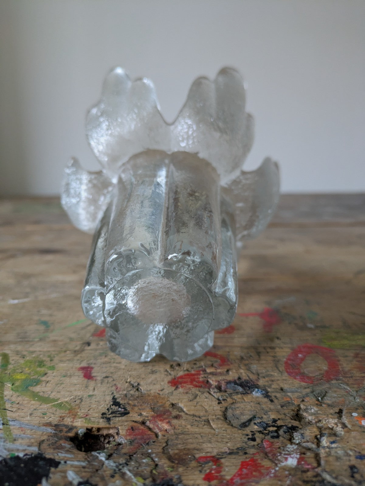 1970s RAVENHEAD Glass FLAIR VASE by ALEXANDER HARDIE WILLIAMSON Candle Holder