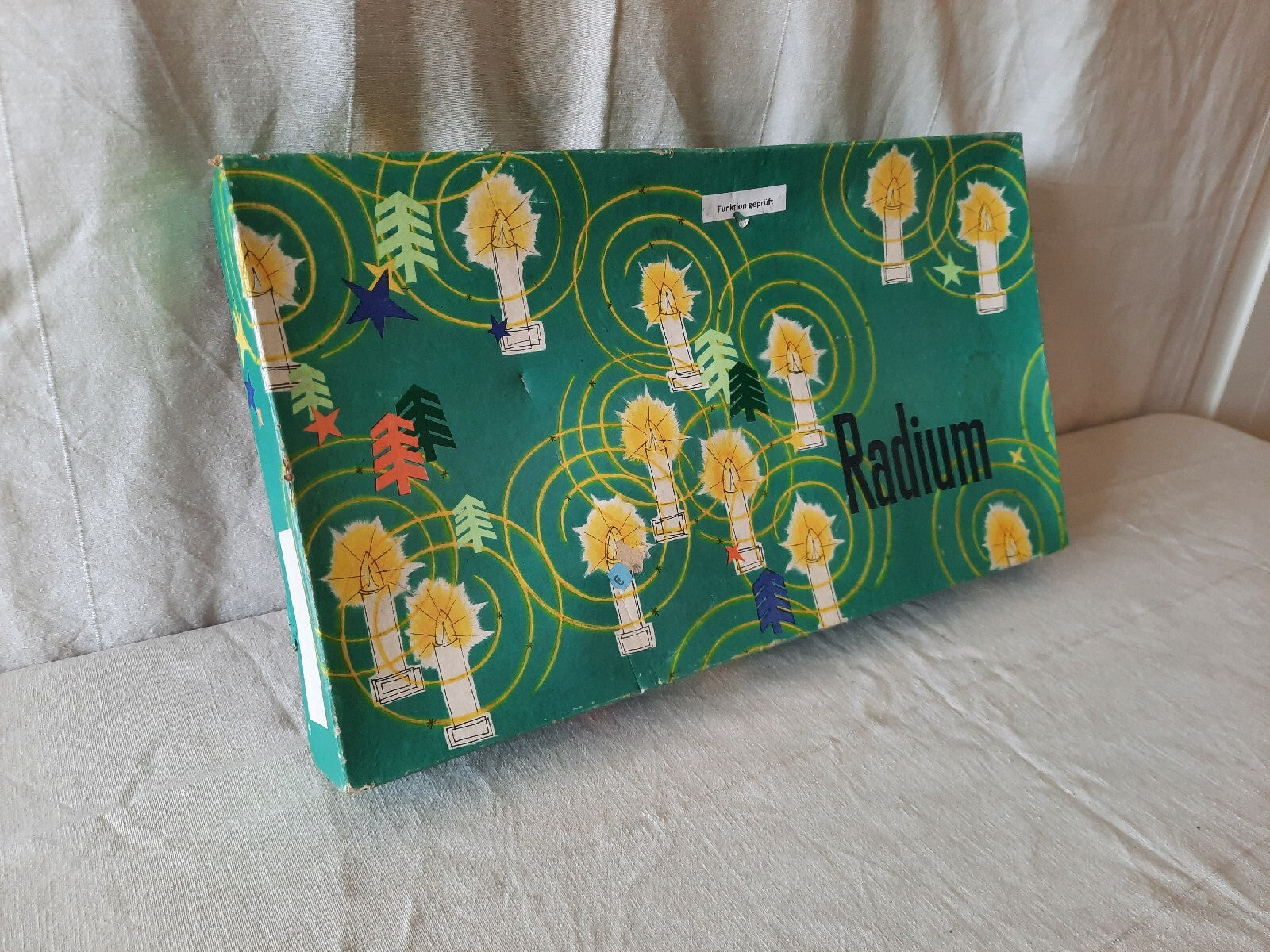 RARE VINTAGE RADIUM GERMAN FAIRY CANDLE XMAS CHRISTMAS TREE LIGHTS ORIGINAL BOX