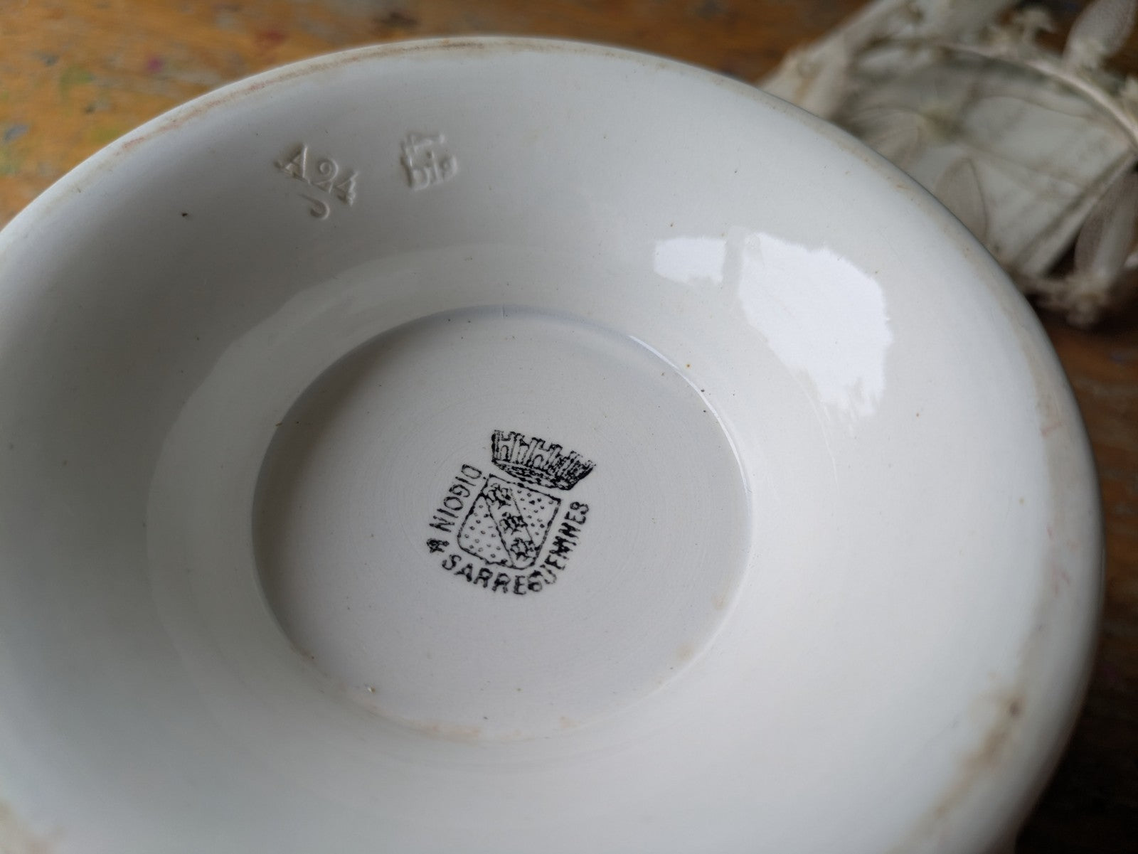 Antique French Faience Soup Tureen/ Soupiere Digoin & Sarreguemines Circa 1930