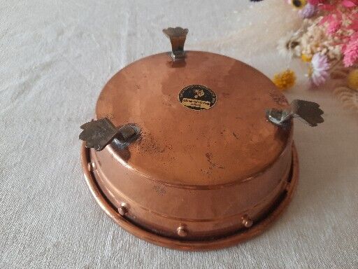 Early 20th Century Rivetted Copper Planter With Brass Lion Paw Feet Plant Pot