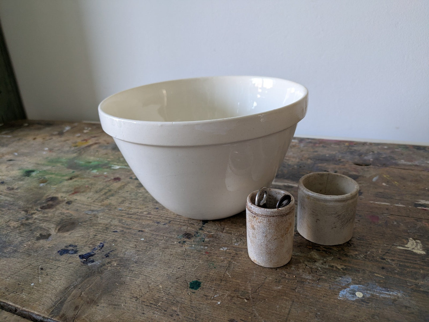 Antique Ironstone Pudding Bowl Kitchenalia Farmhouse Kitchen Pudding VTG Mixing