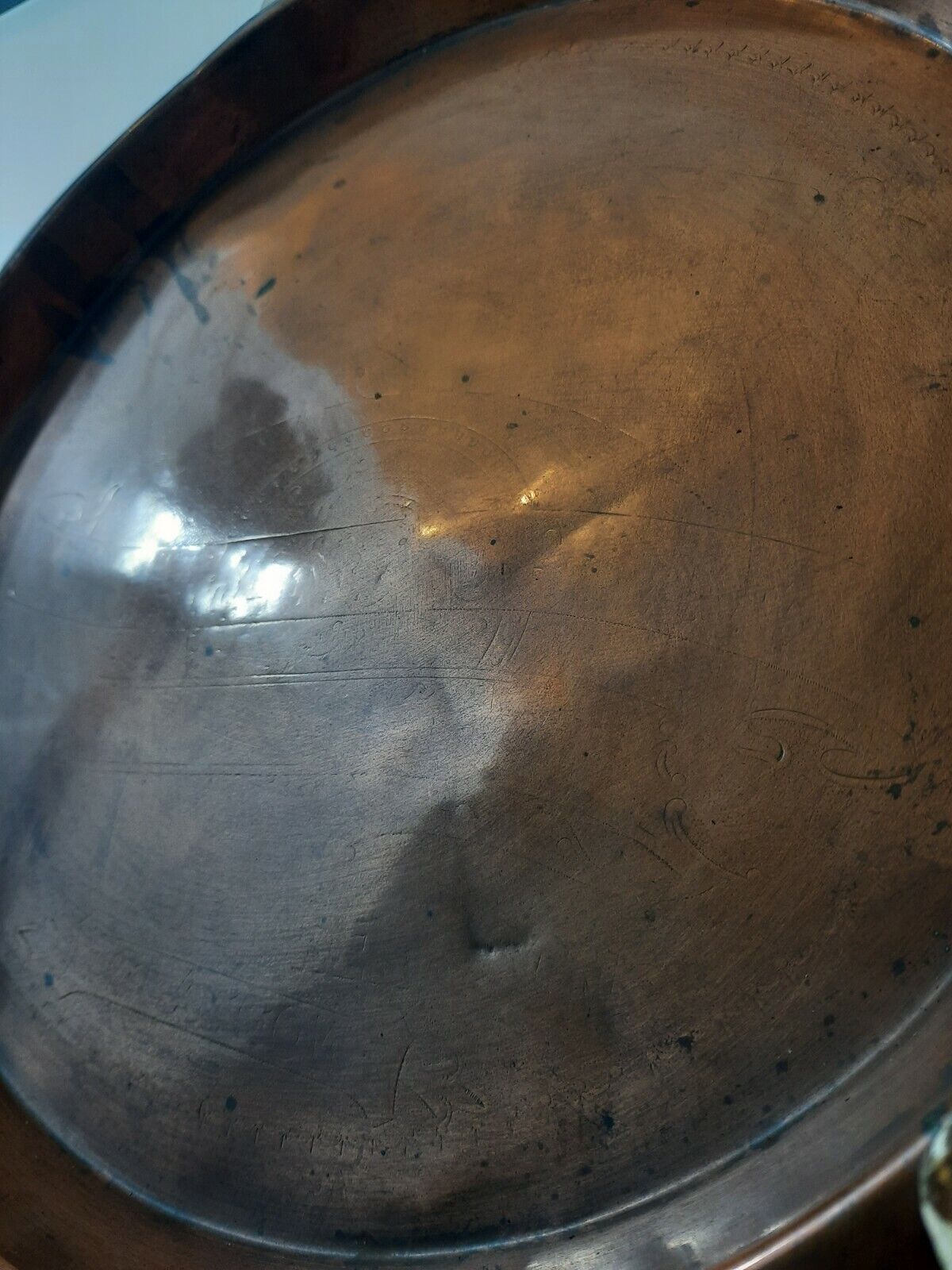 Antique Copper Teachers Highland Cream Whisky Pub Tray Distillers Collectors 