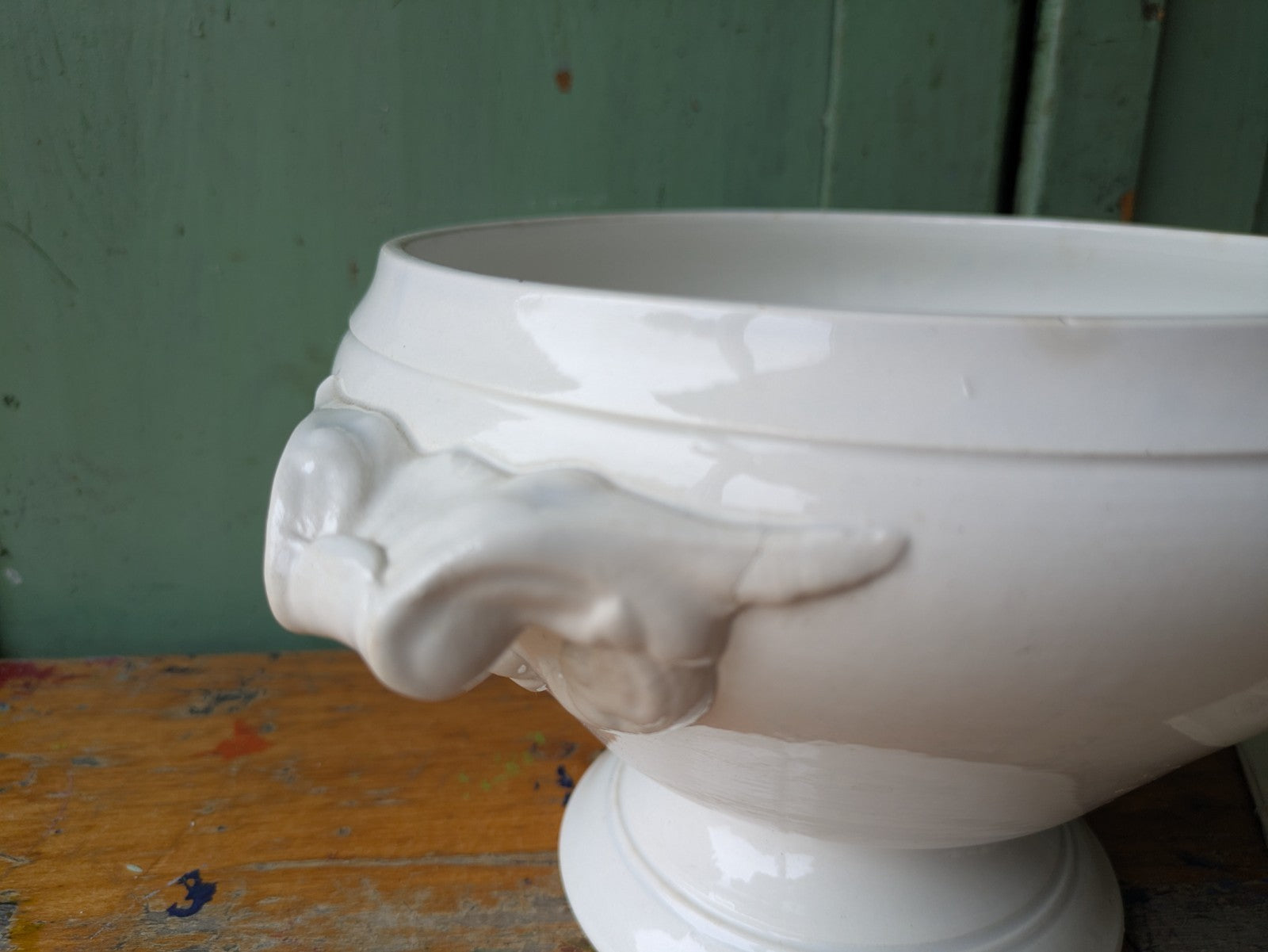 Antique French Faience Soup Tureen/ Soupiere Digoin & Sarreguemines Circa 1930