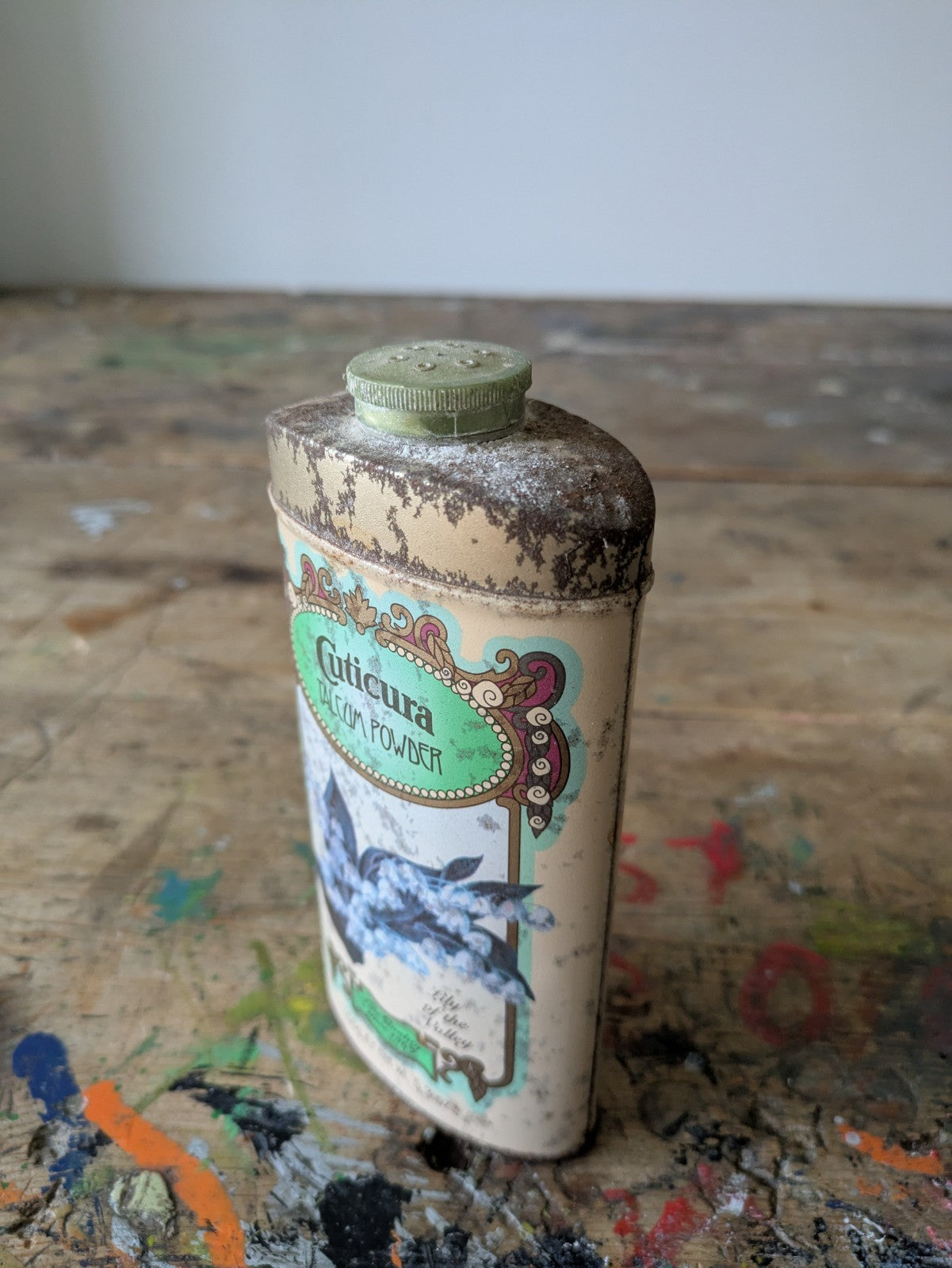 Vintage Cuticura Talcum Powder Tin & Contents Collectable Advertising 150g Prop